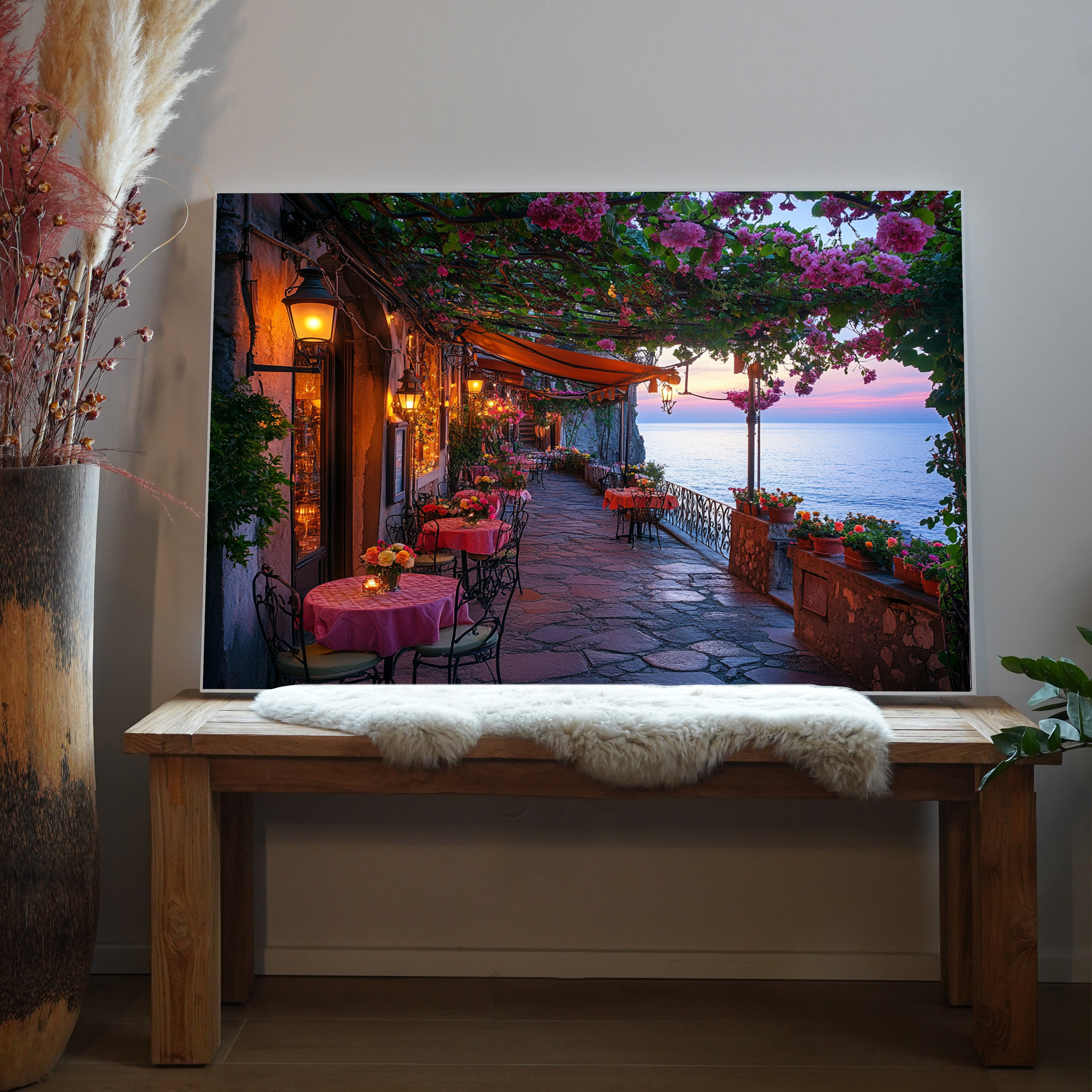 Idyllische Terrasse Meer 4 | LED Bild