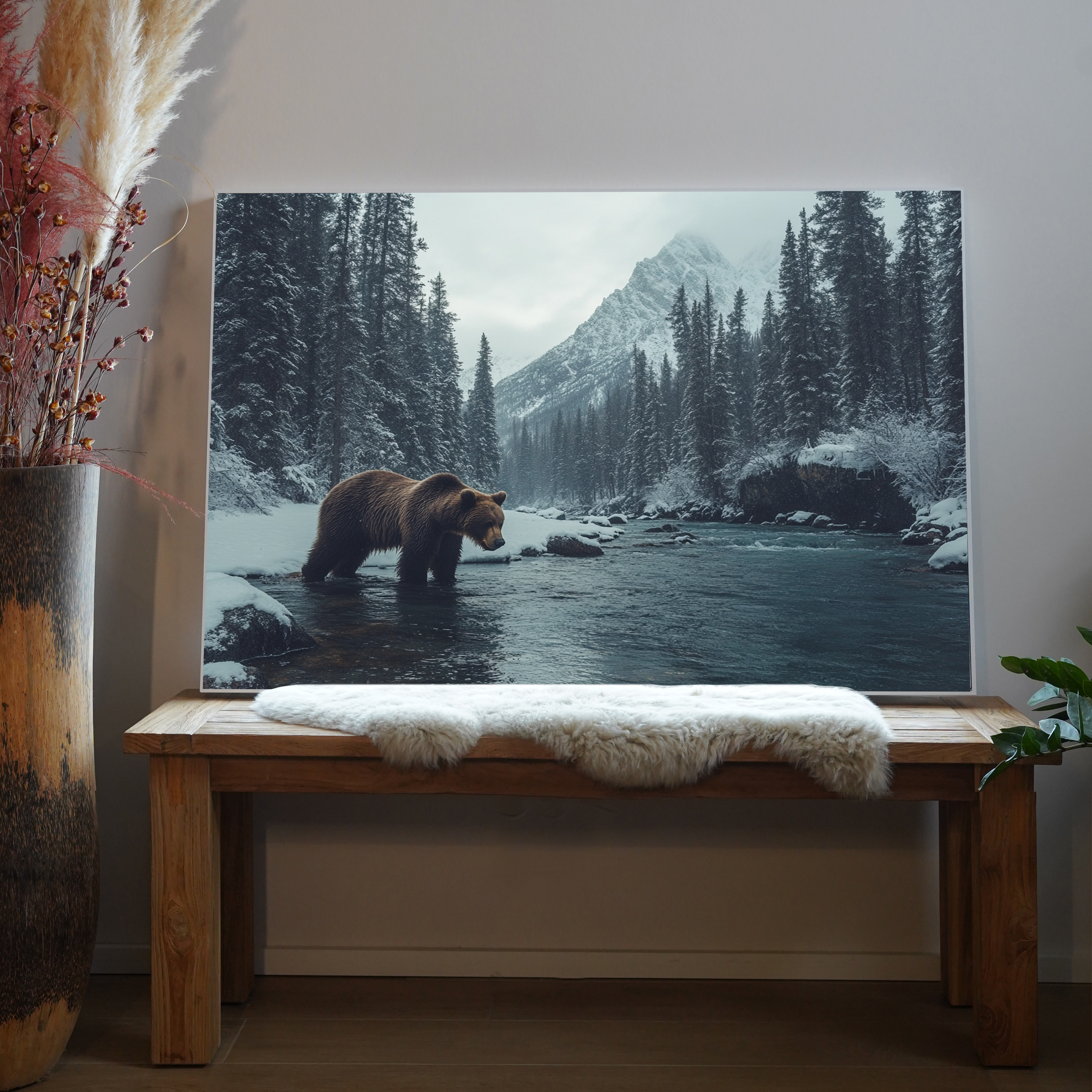 Bär im Winter 1 | LED Bild