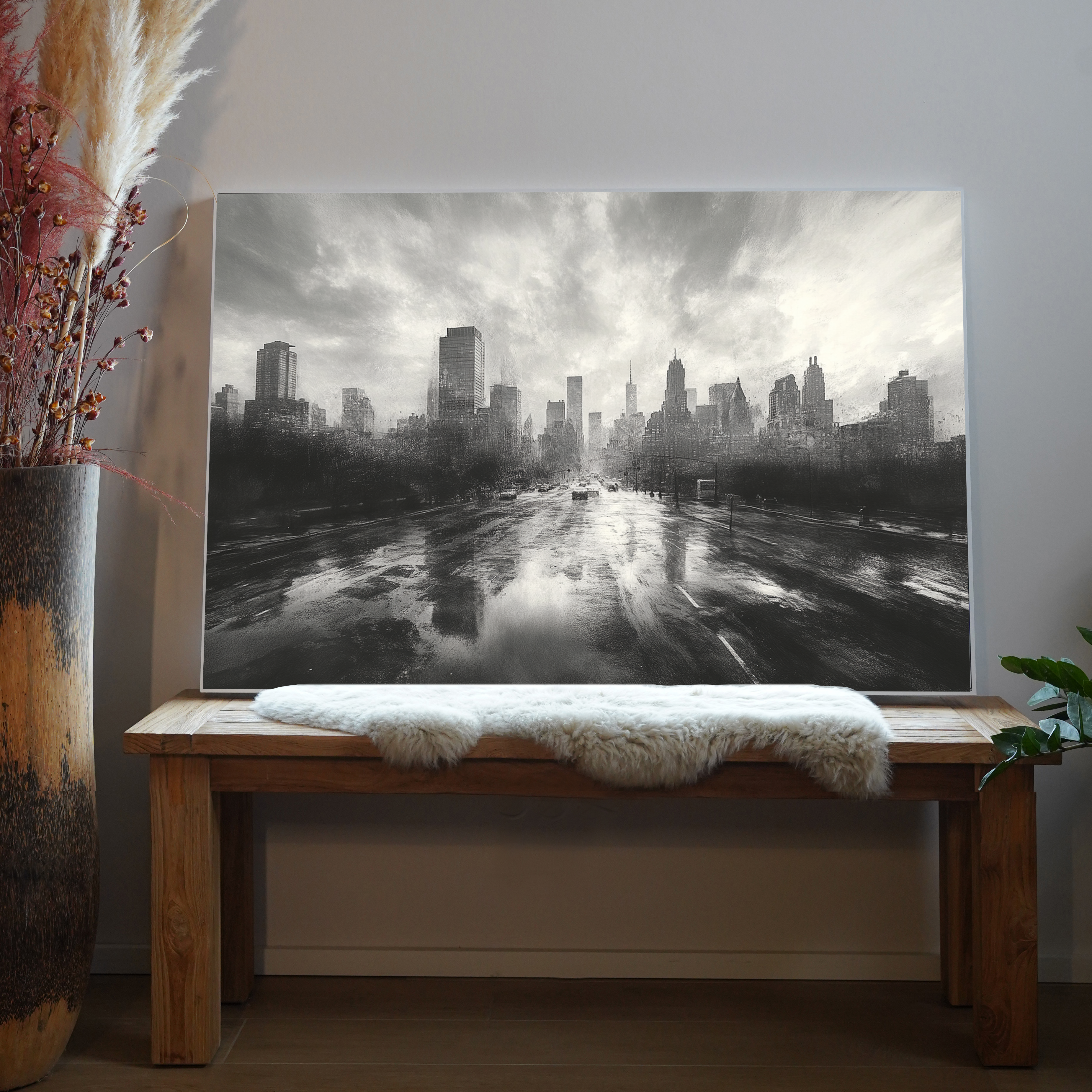 Düstere Skyline | LED Bild