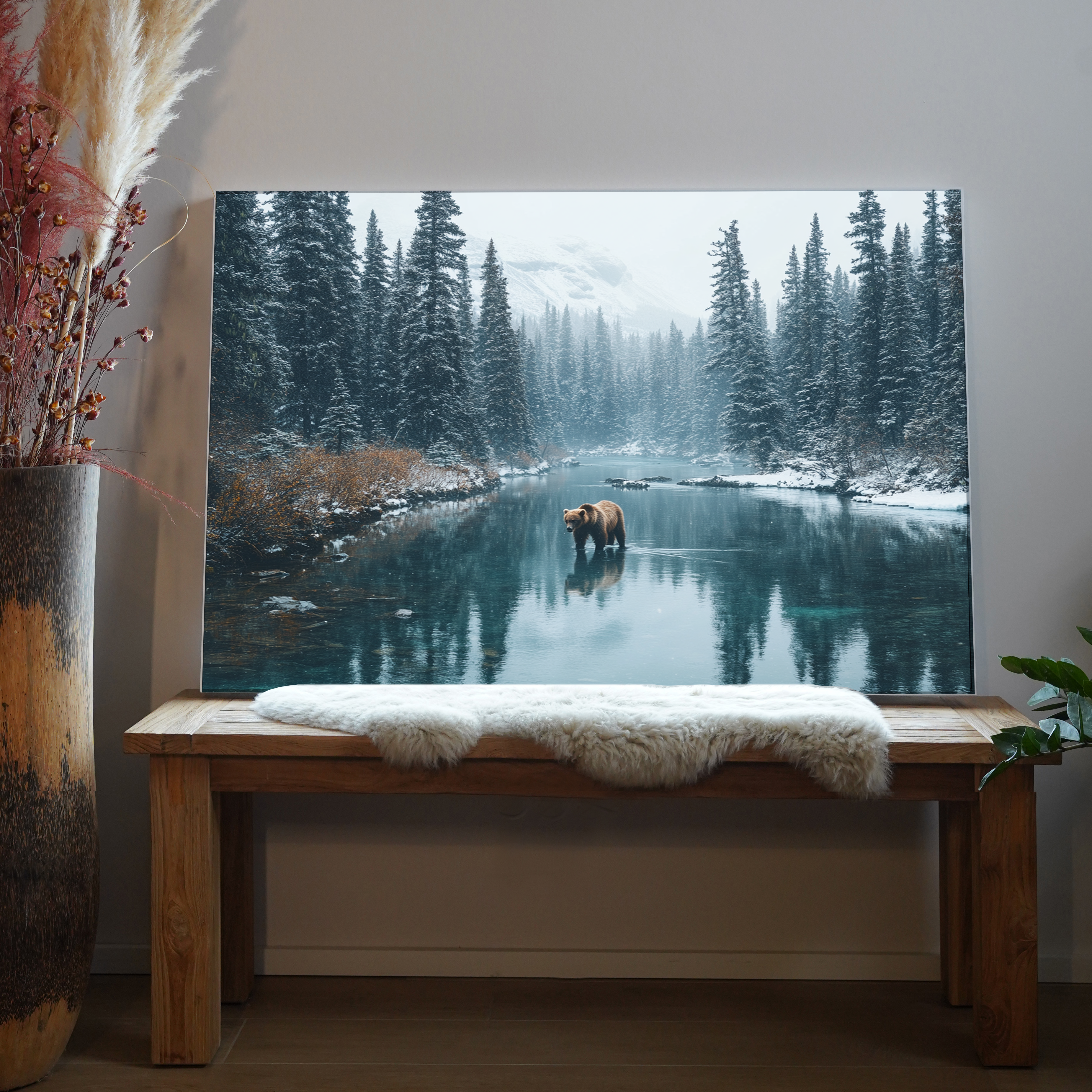 Bär im Winter 2 | LED Bild