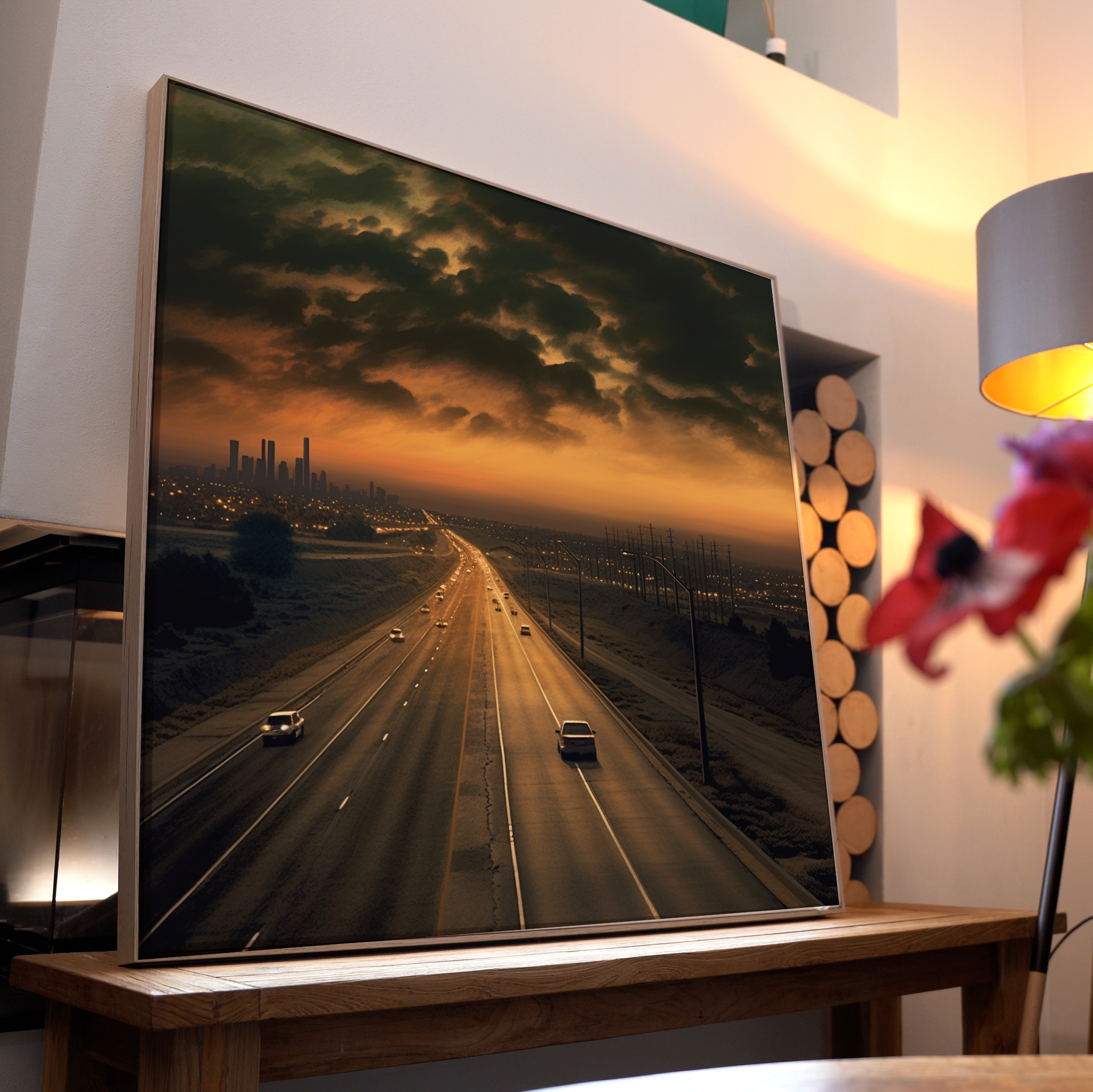 Autobahn Düsterer Himmel 2 | LED Bild