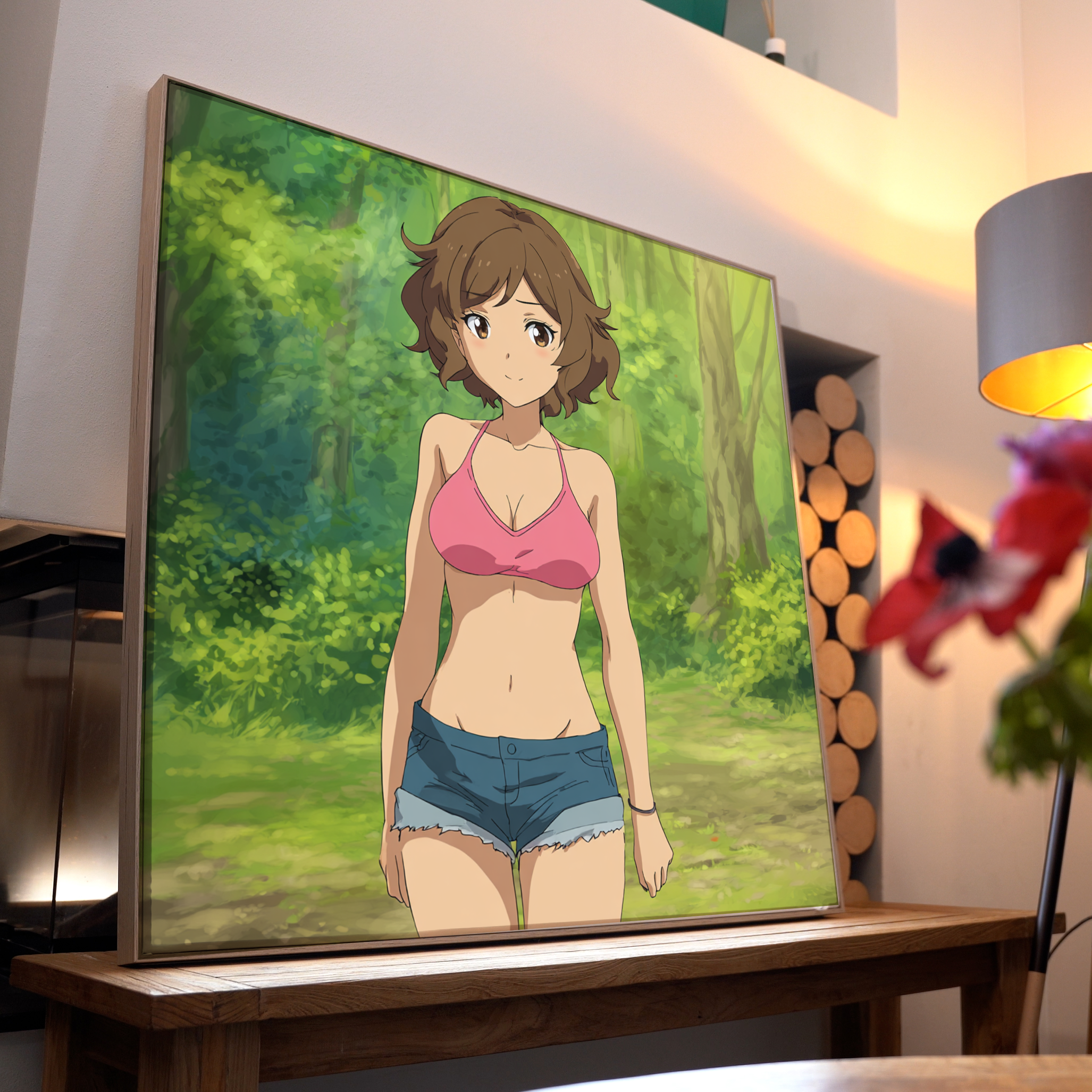 Frau Freizügig Anime 1 | LED Bild