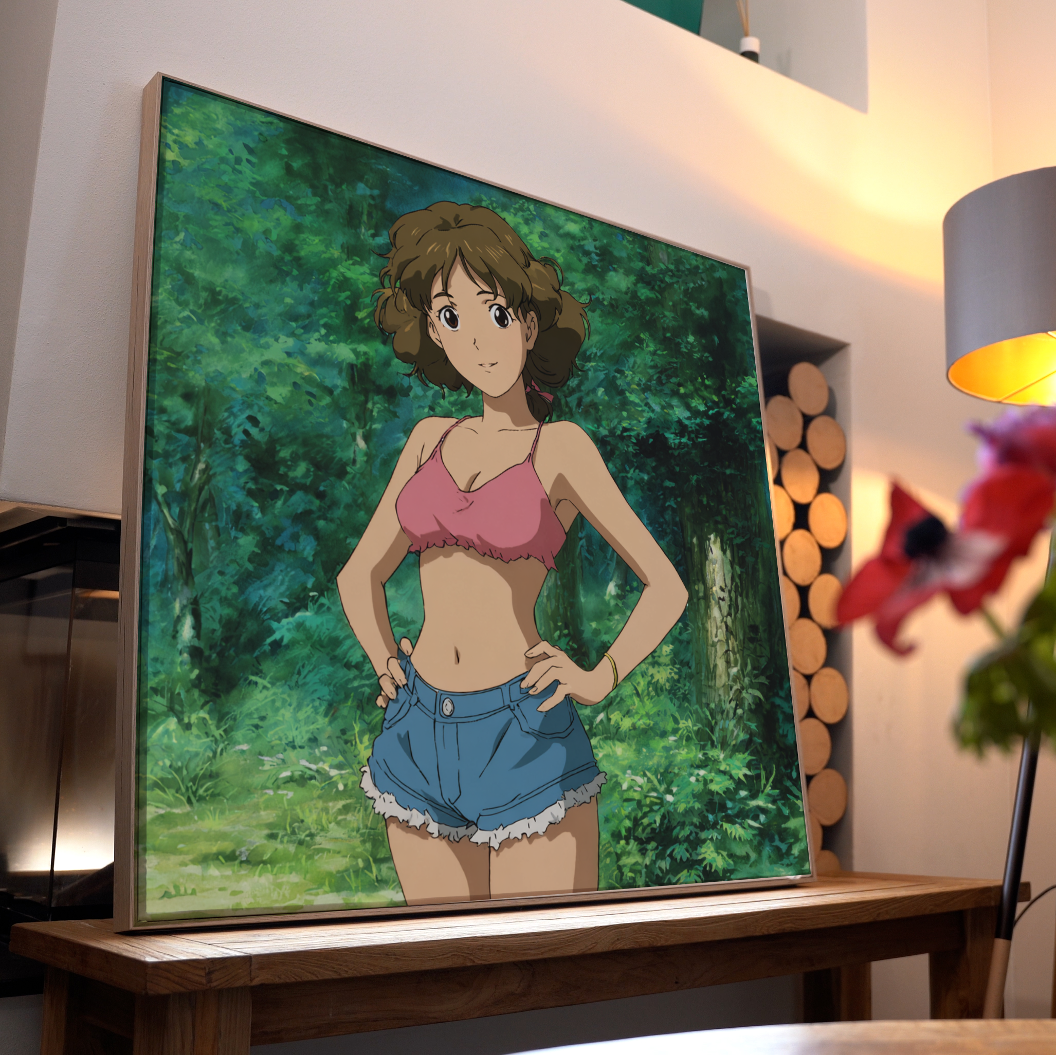 Frau Freizügig Anime 2 | LED Bild