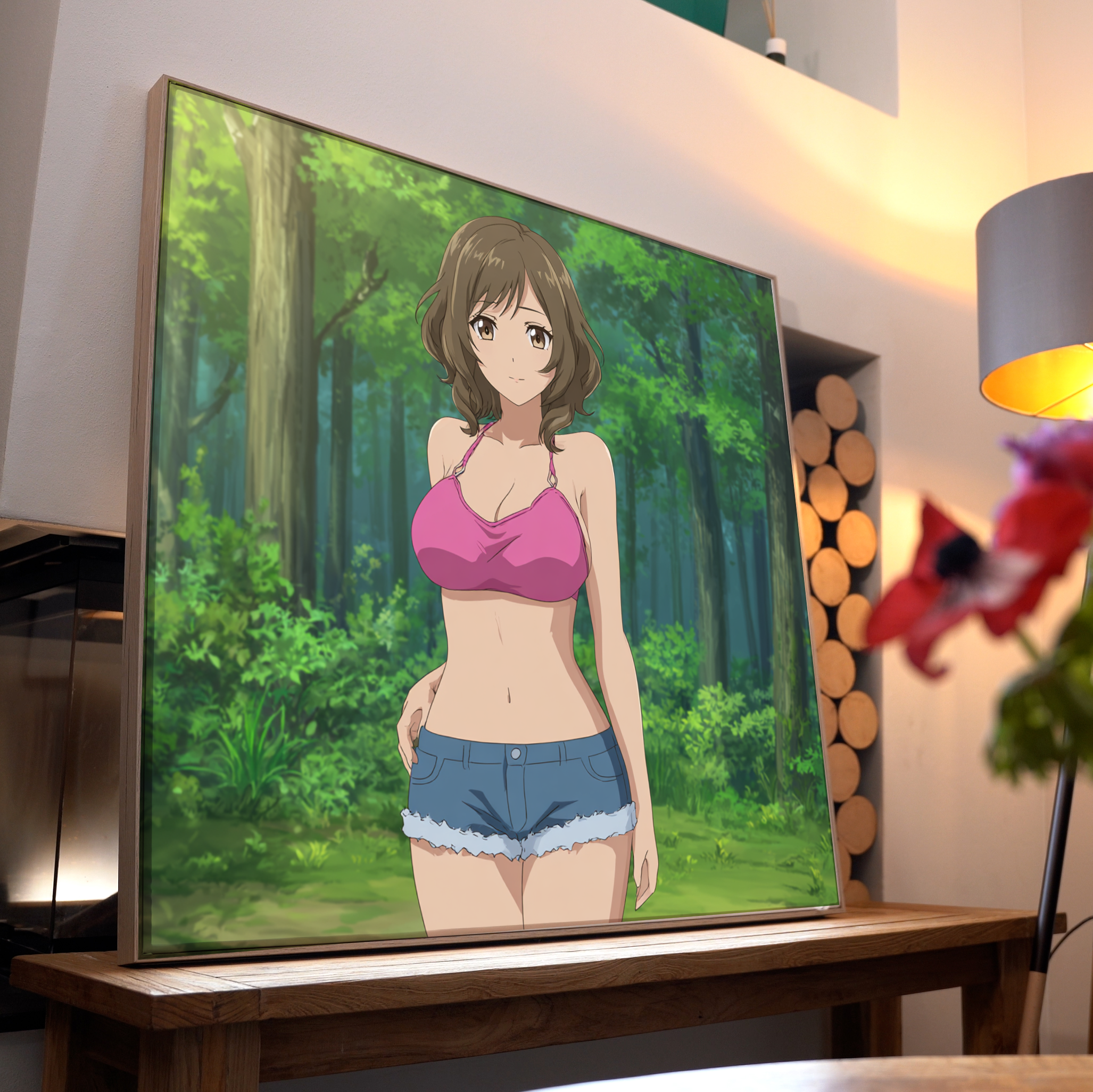 Frau Freizügig Anime 4 | LED Bild