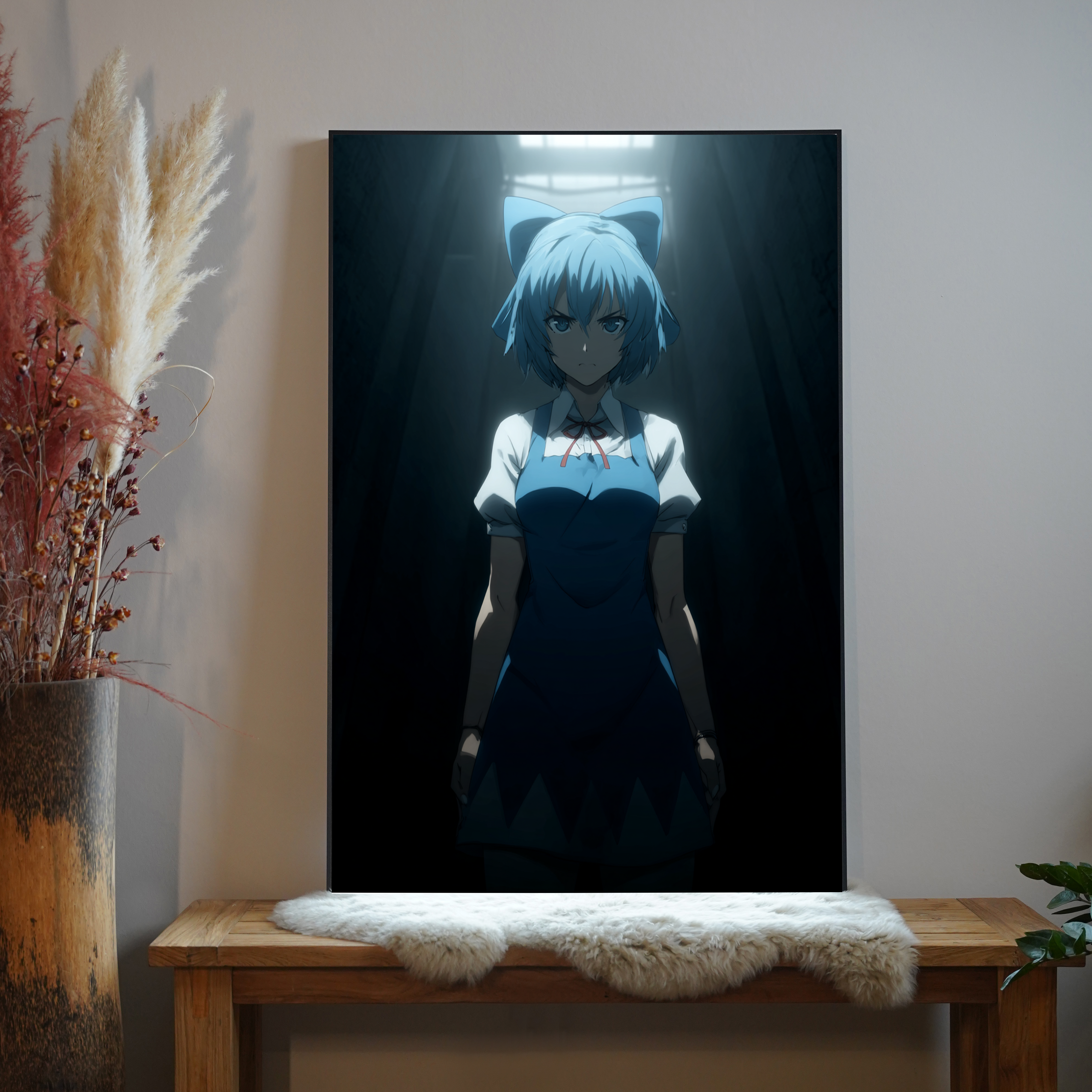 Mädchen Blau Anime 2 | LED Bild