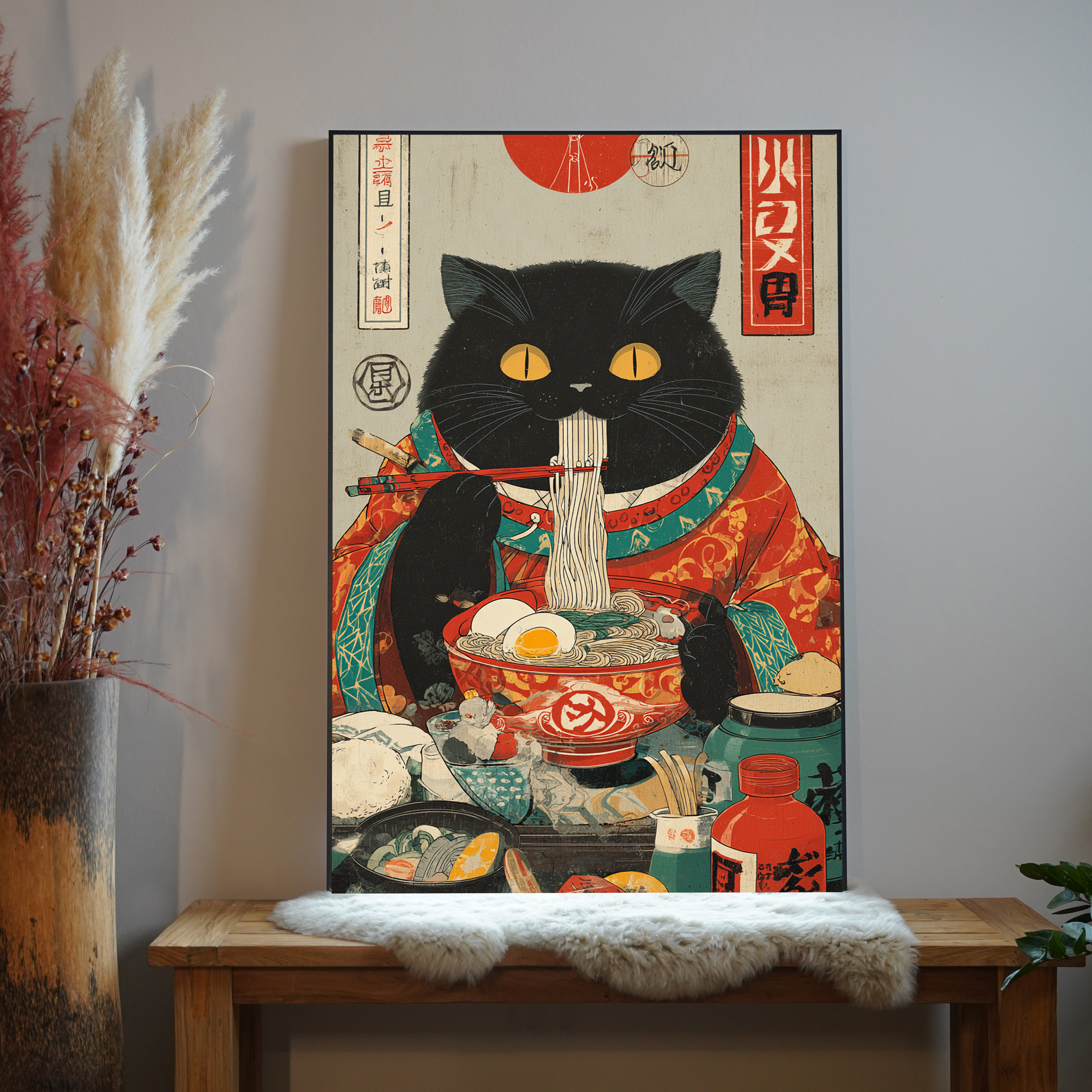 Katzen Ramen 2 | LED Bild