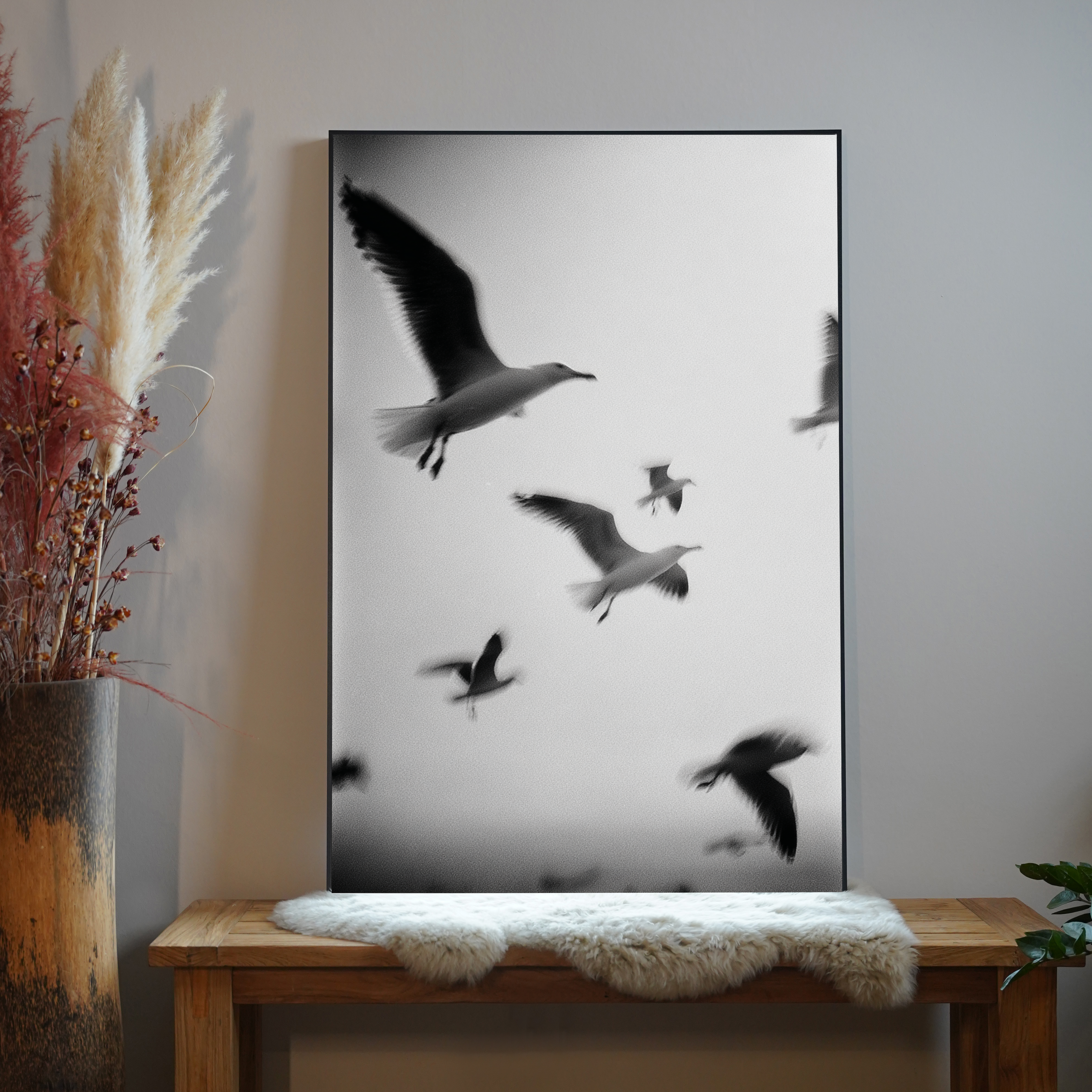 Möwen Verschwommen 2 | LED Bild