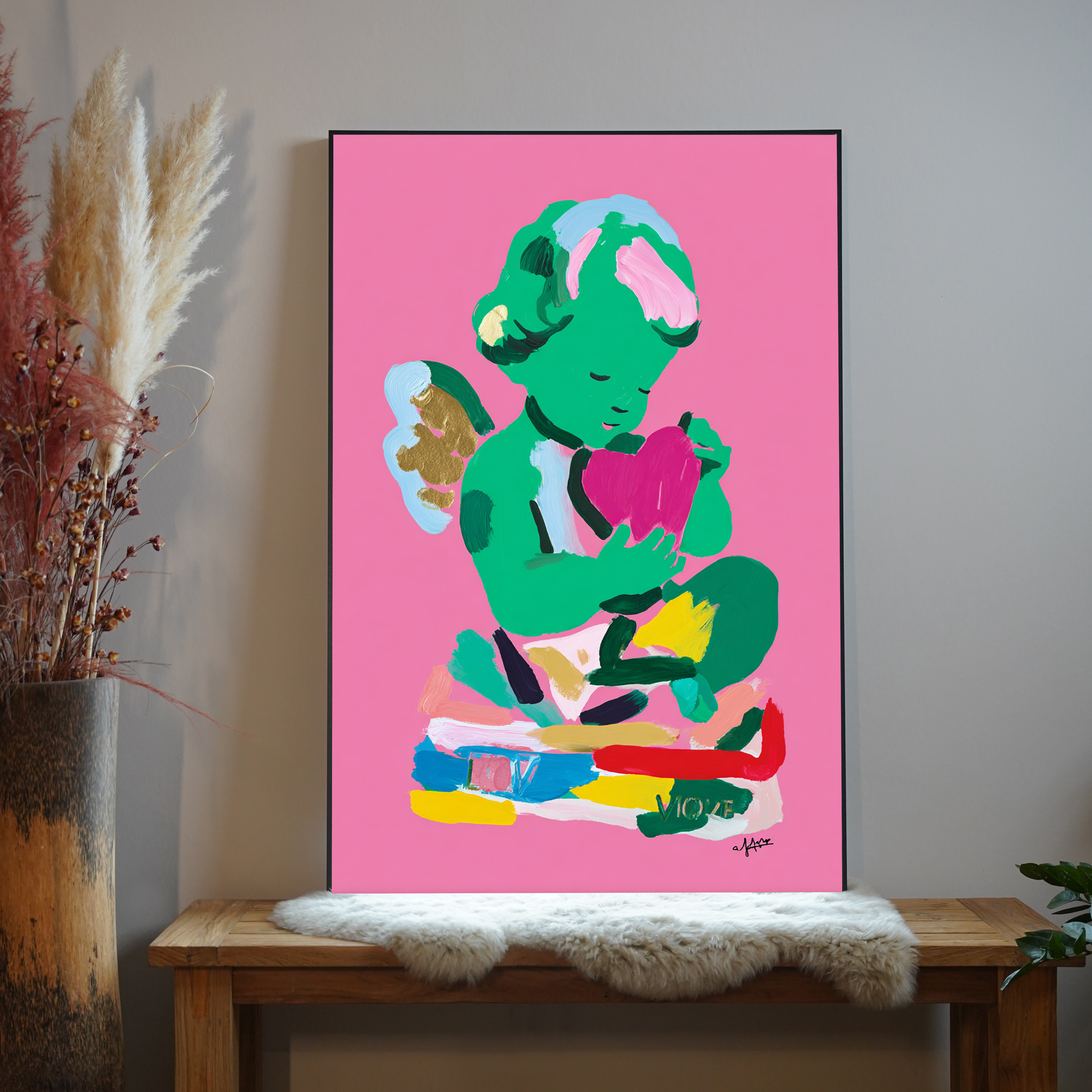 Engel Abstrakt Bunt 4 | LED Bild