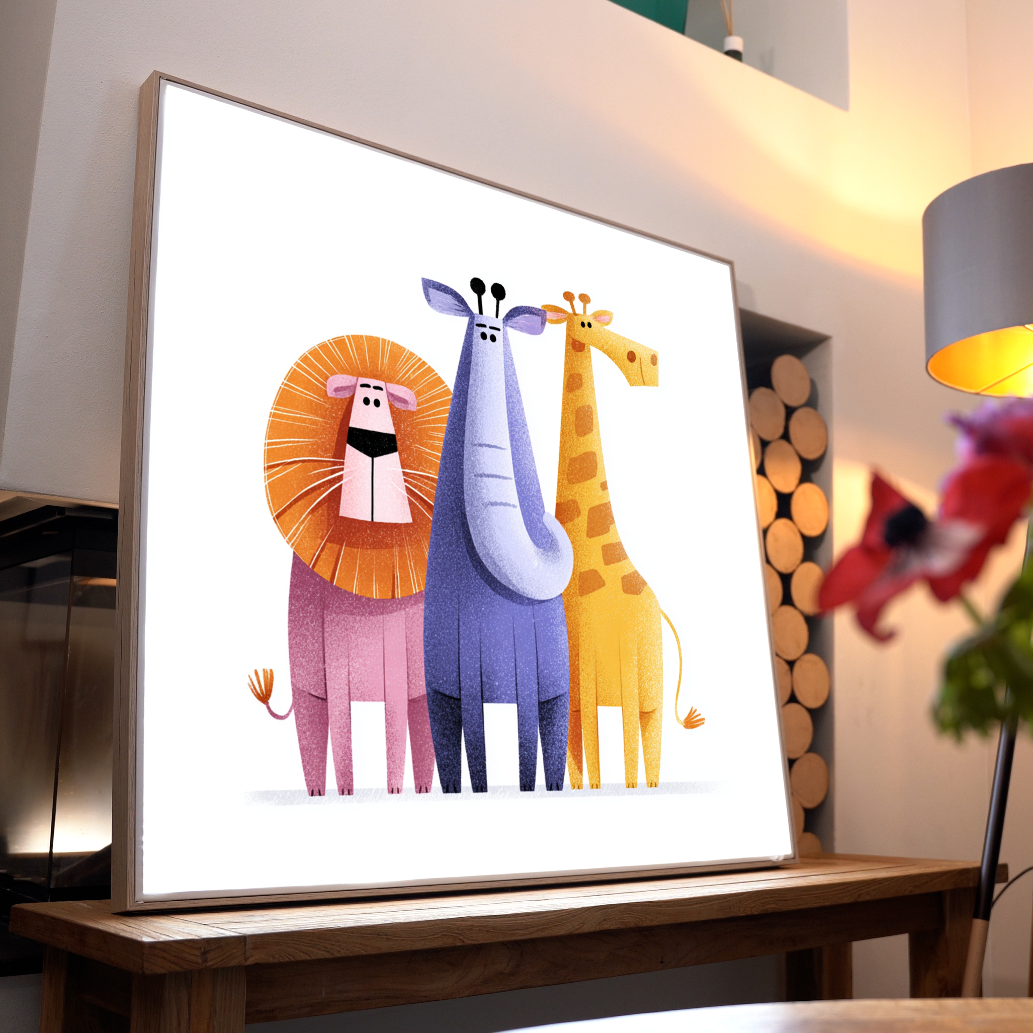 Malerei Afrikanische Tiere 1 | LED Bild