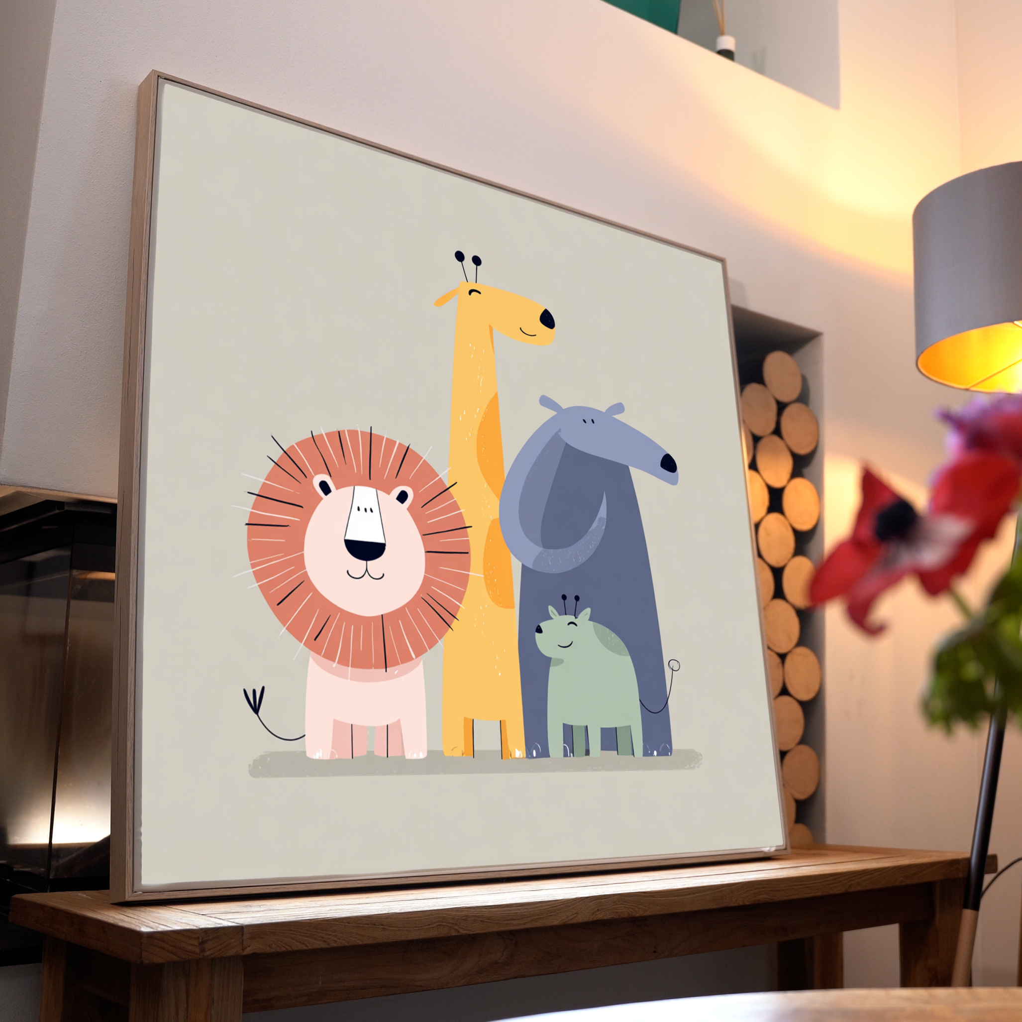 Malerei Afrikanische Tiere 2 | LED Bild