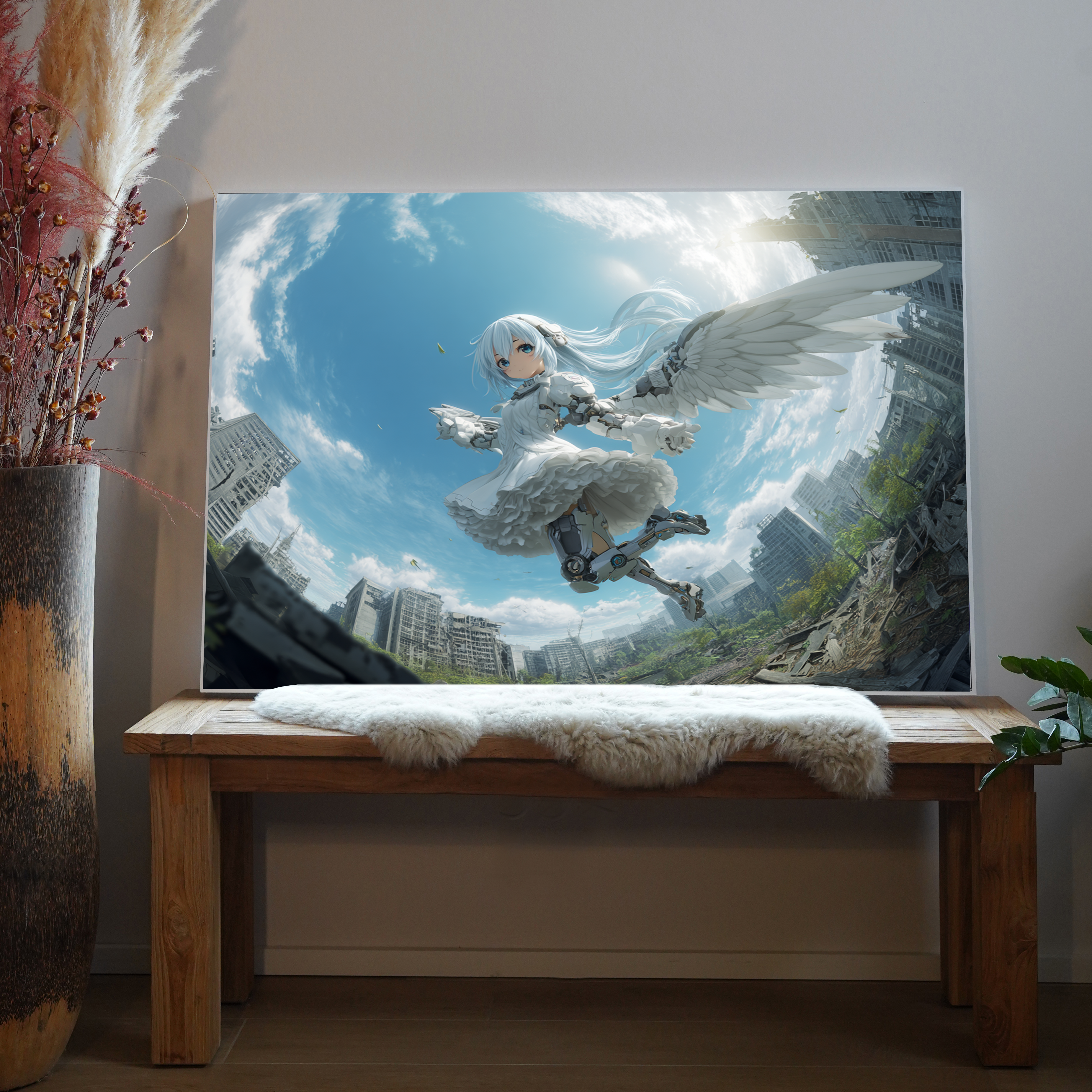 Engel Roboter Anime 4 | LED Bild