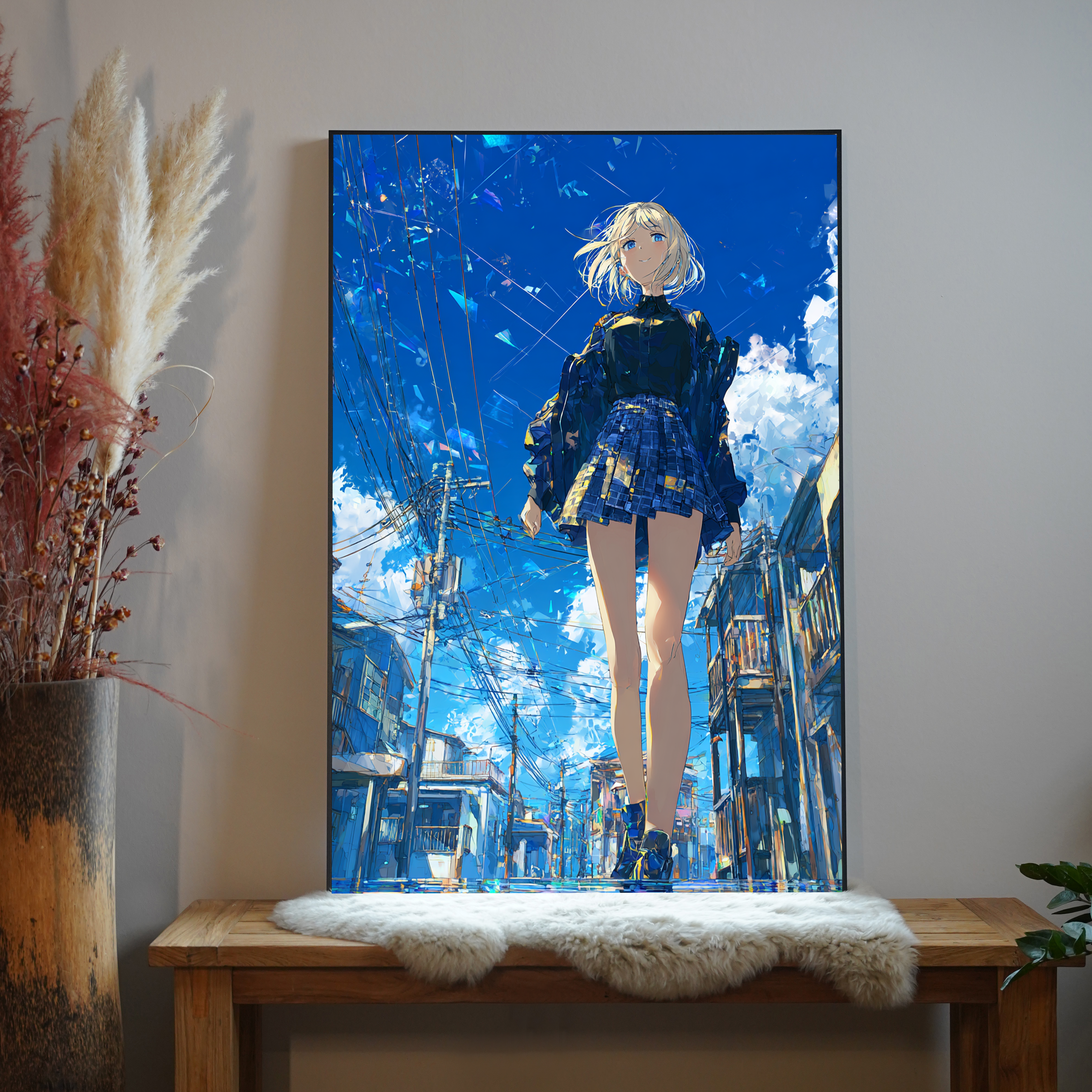 Anime Frau Kleid 1 | LED Bild