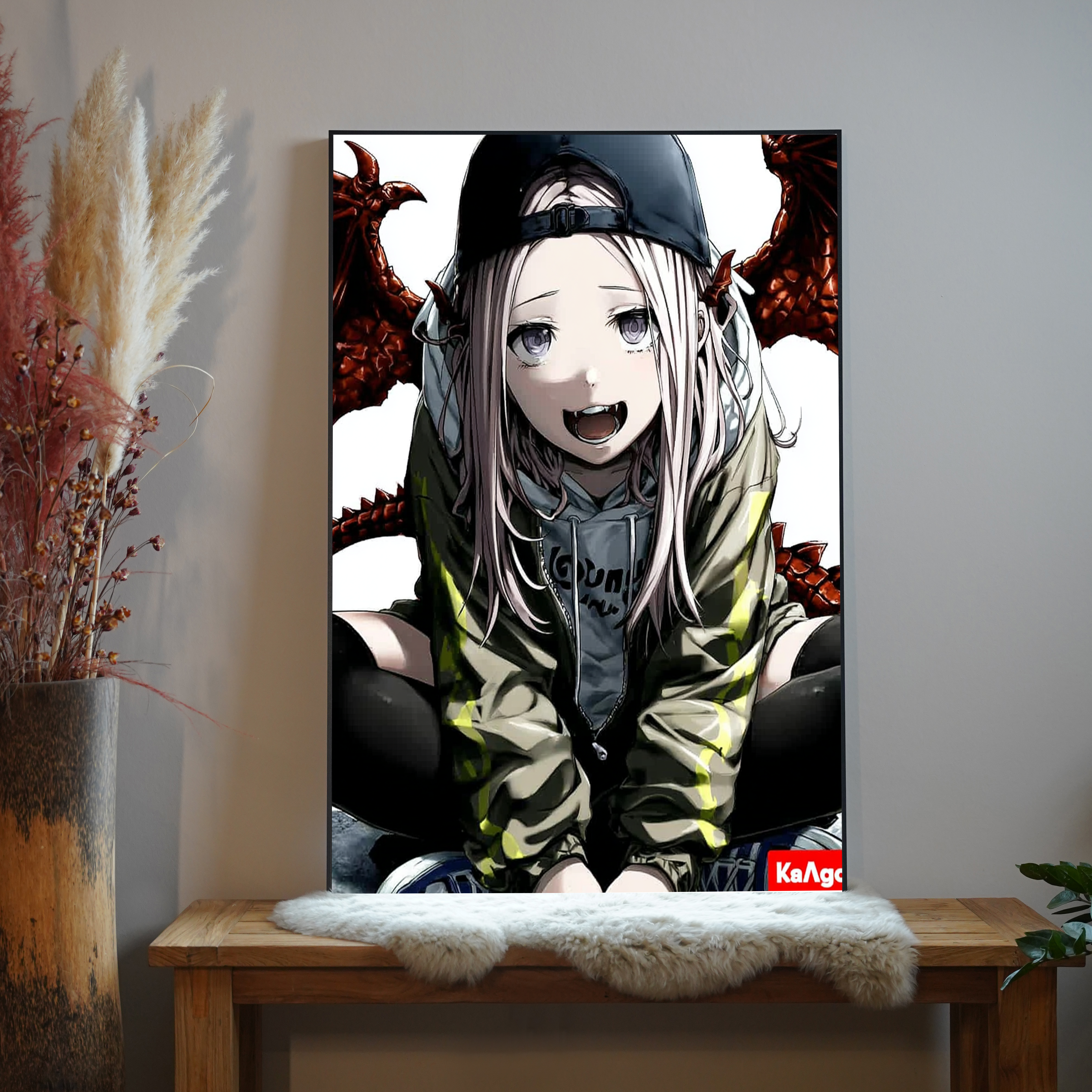 Mädchen Drache Anime 3 | LED Bild