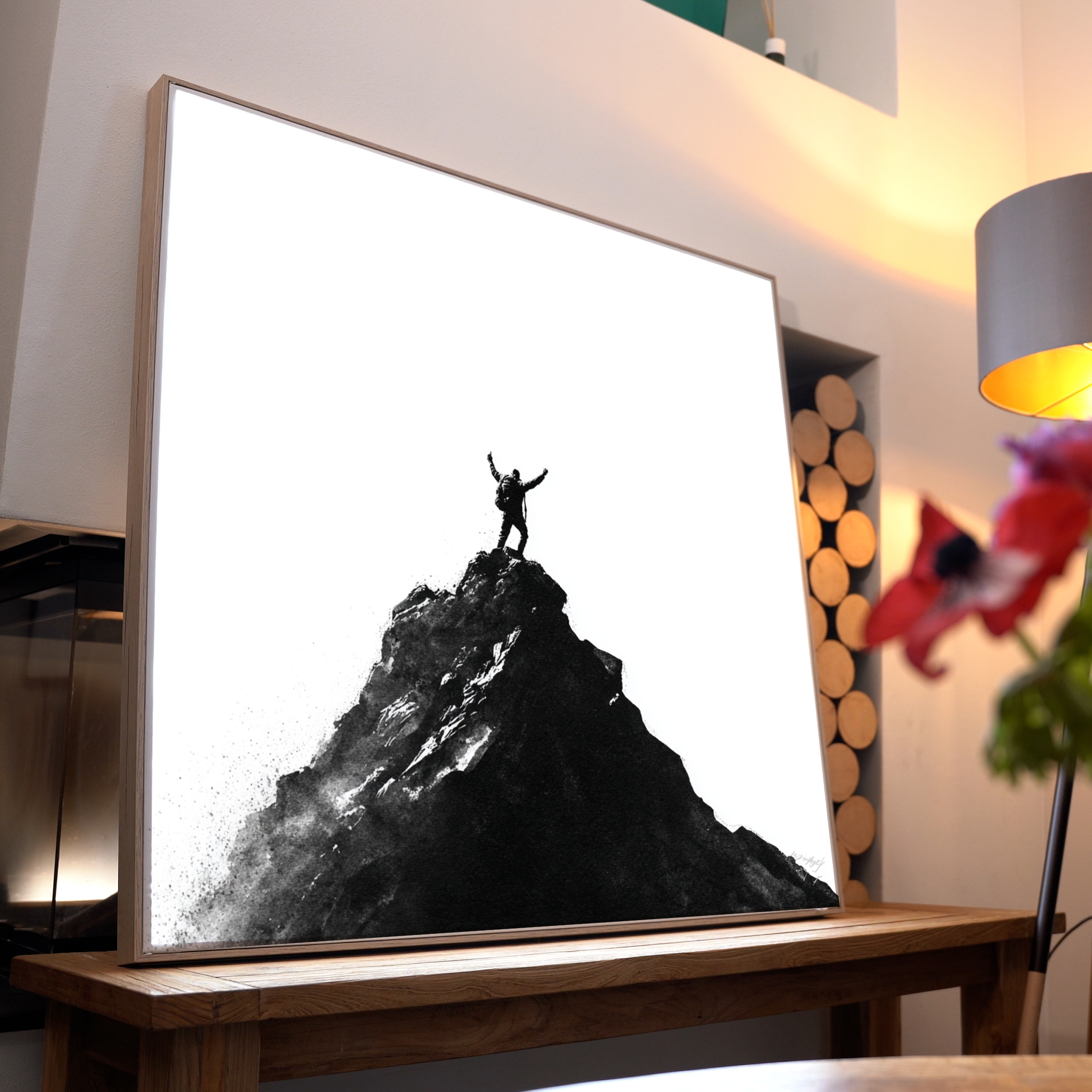 Bergsteiger Silhouette 2 | LED Bild