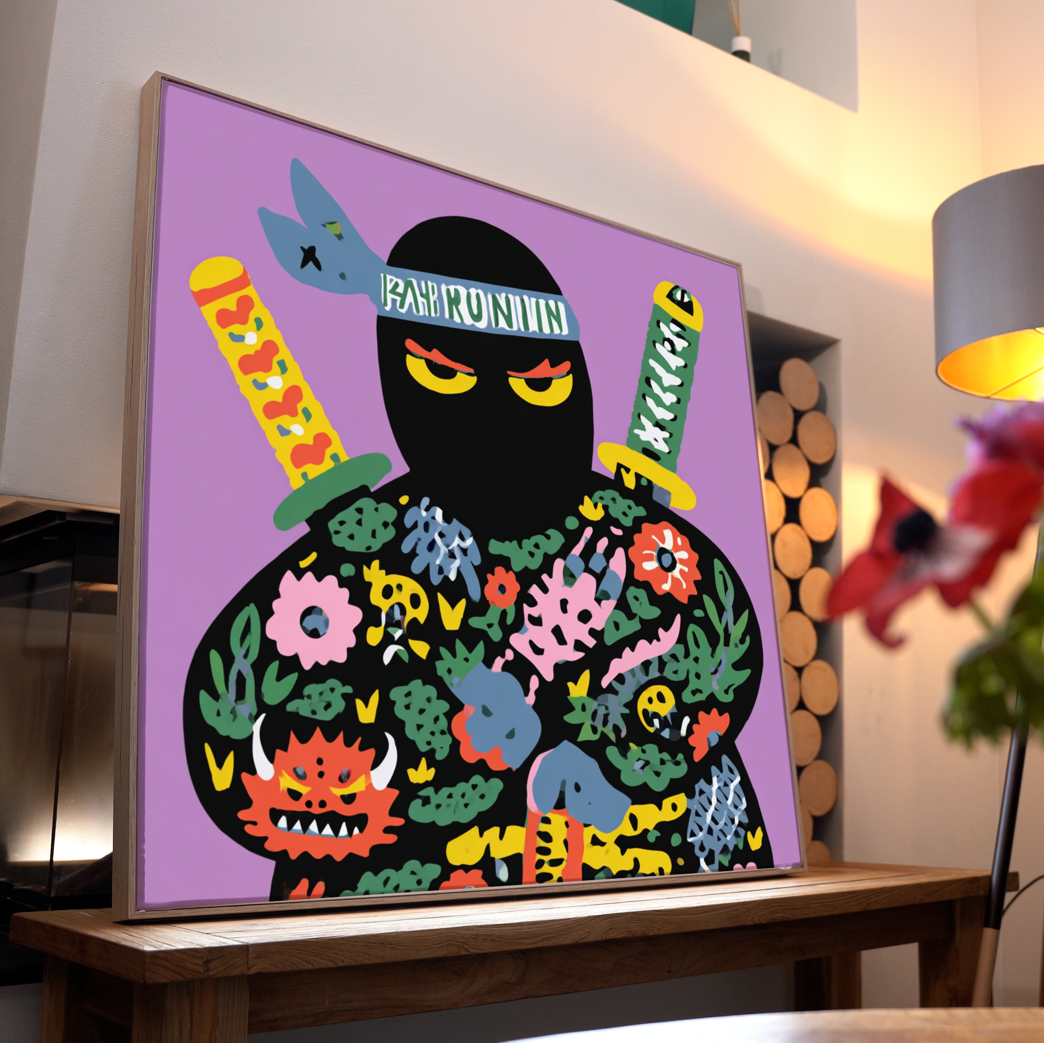 Asiatische Malerei Abstrakt 4 | LED Bild