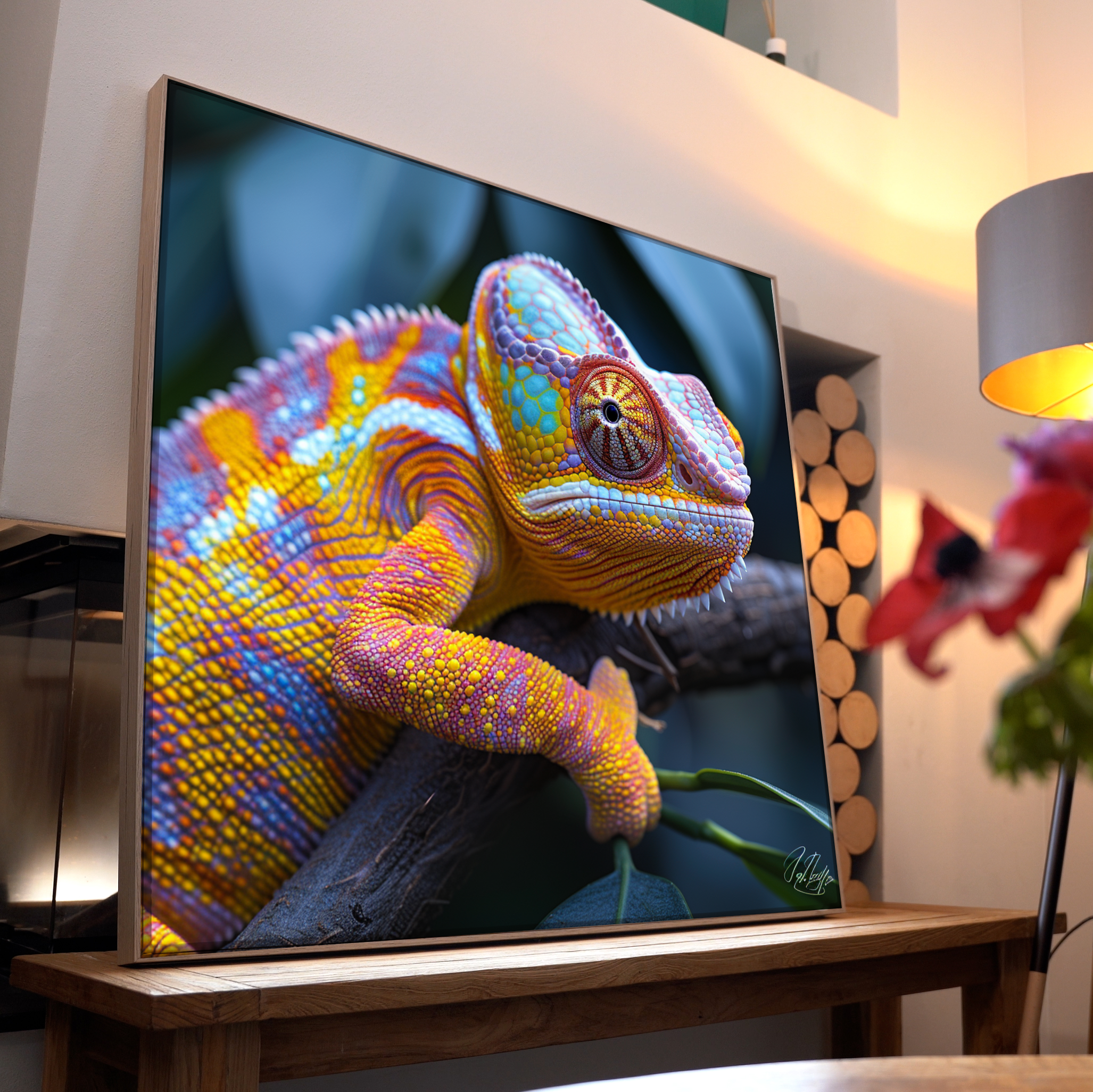 Chamäleon Bunt 1 | LED Bild