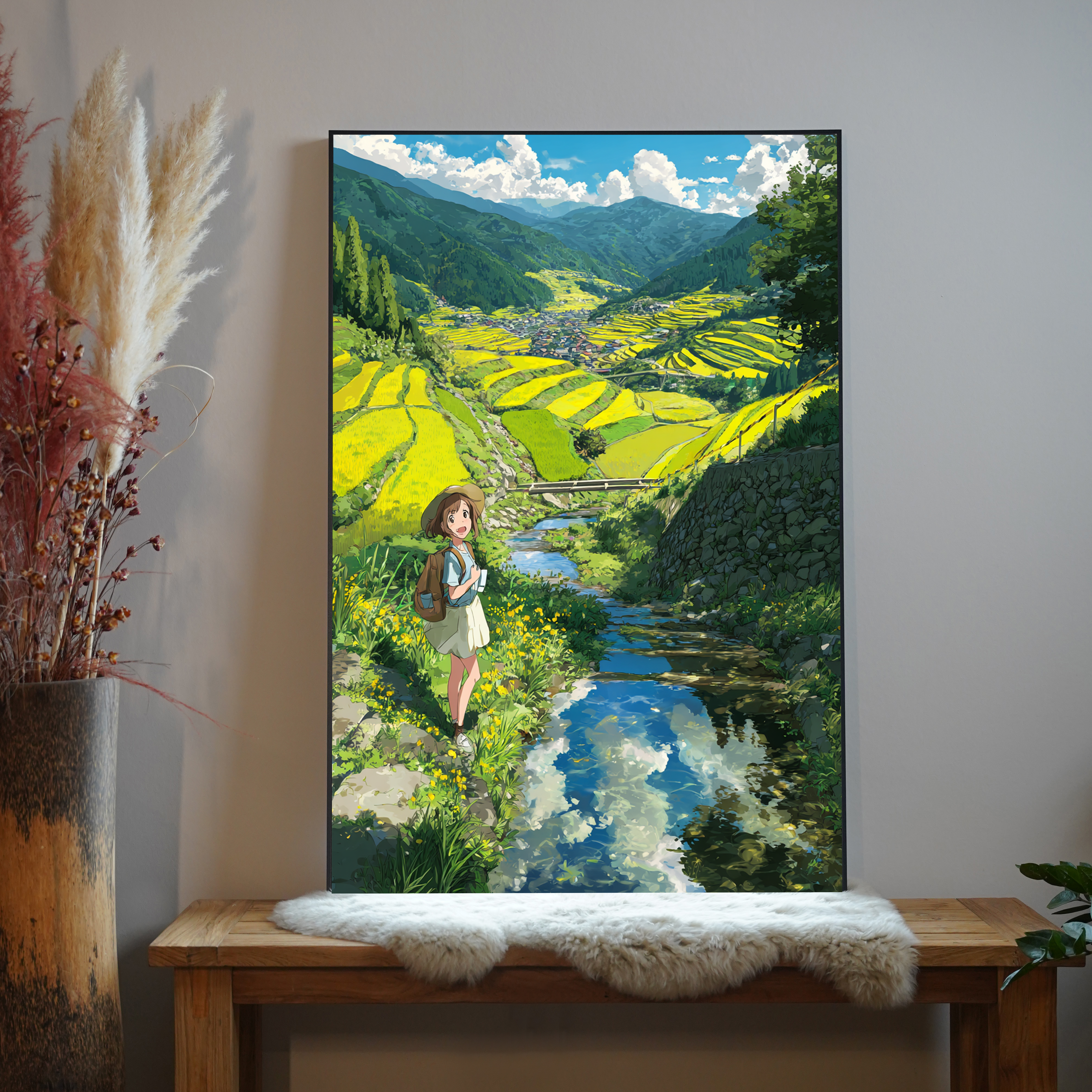 Bach Mädchen Anime 1 | LED Bild