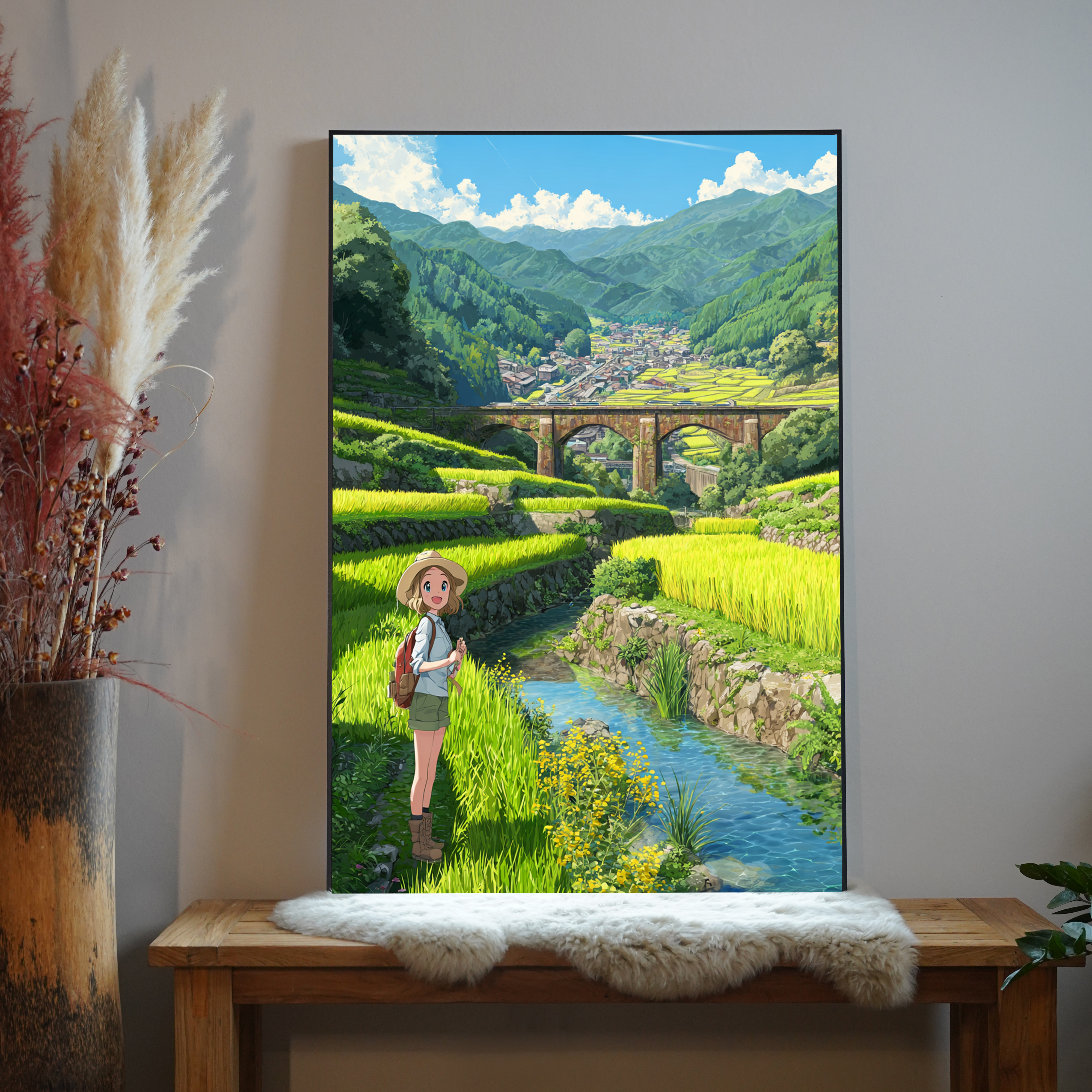 Bach Mädchen Anime 2 | LED Bild