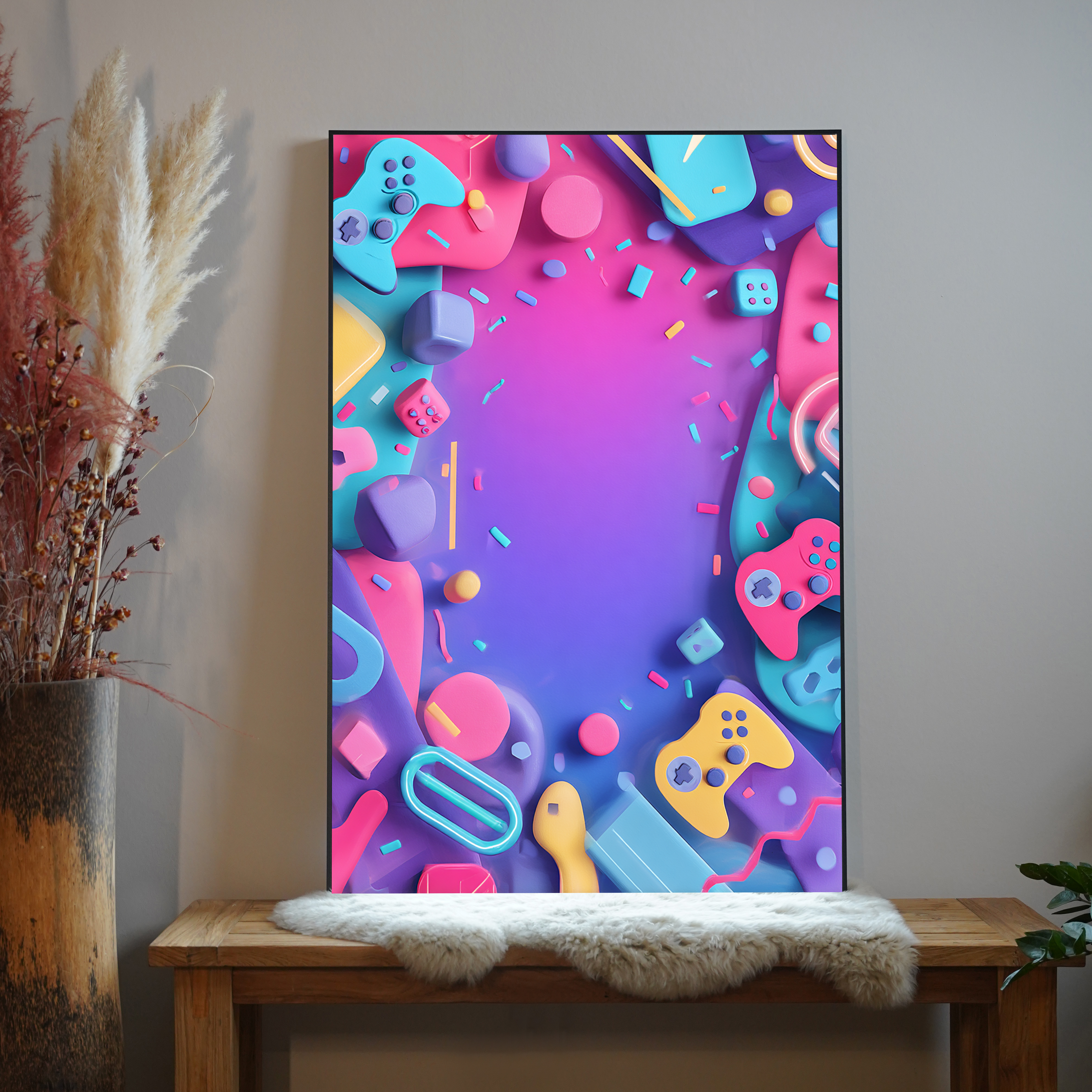 Bunter Gaming Rahmen 3 | LED Bild