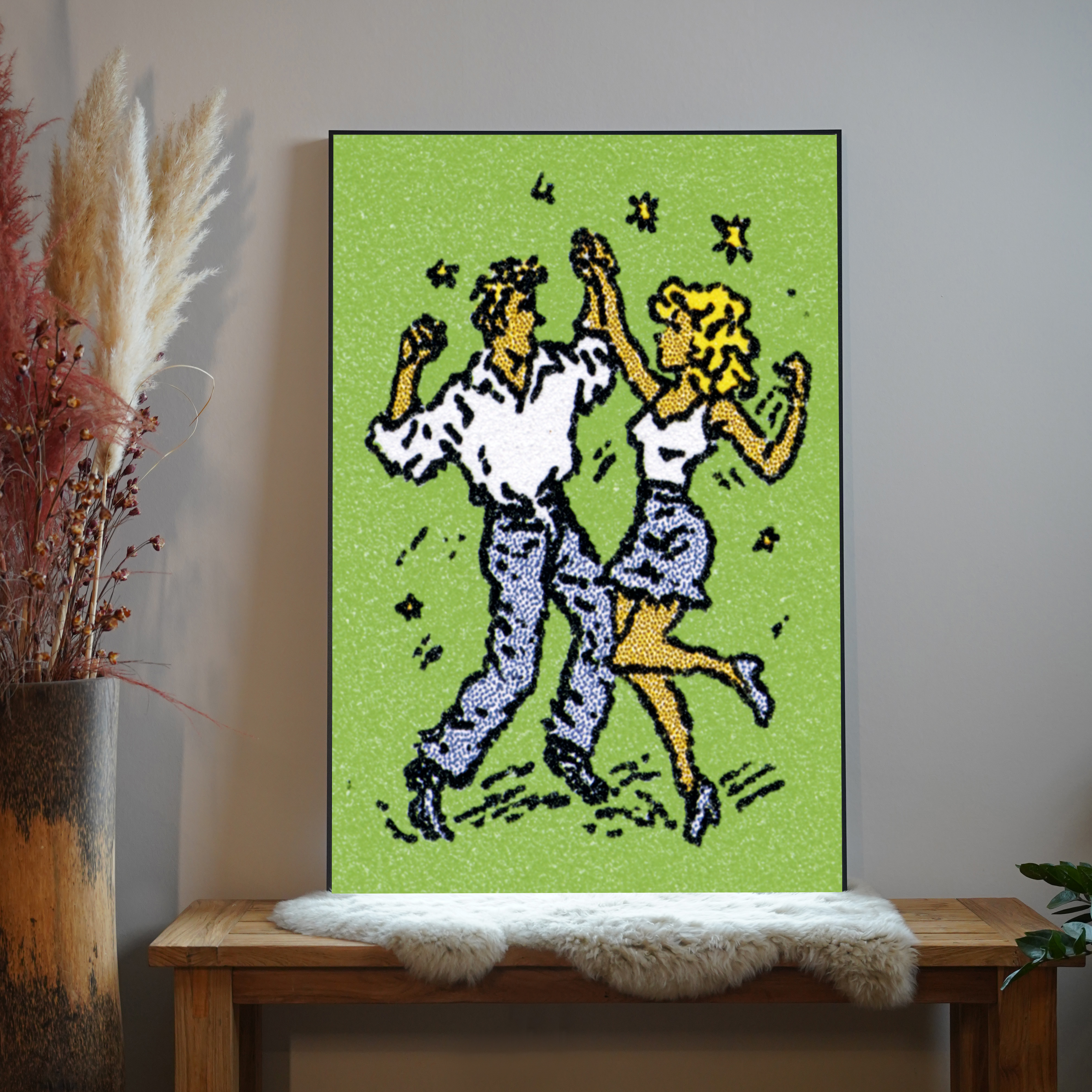 Tanzende Figuren Illustriert 1 | LED Bild