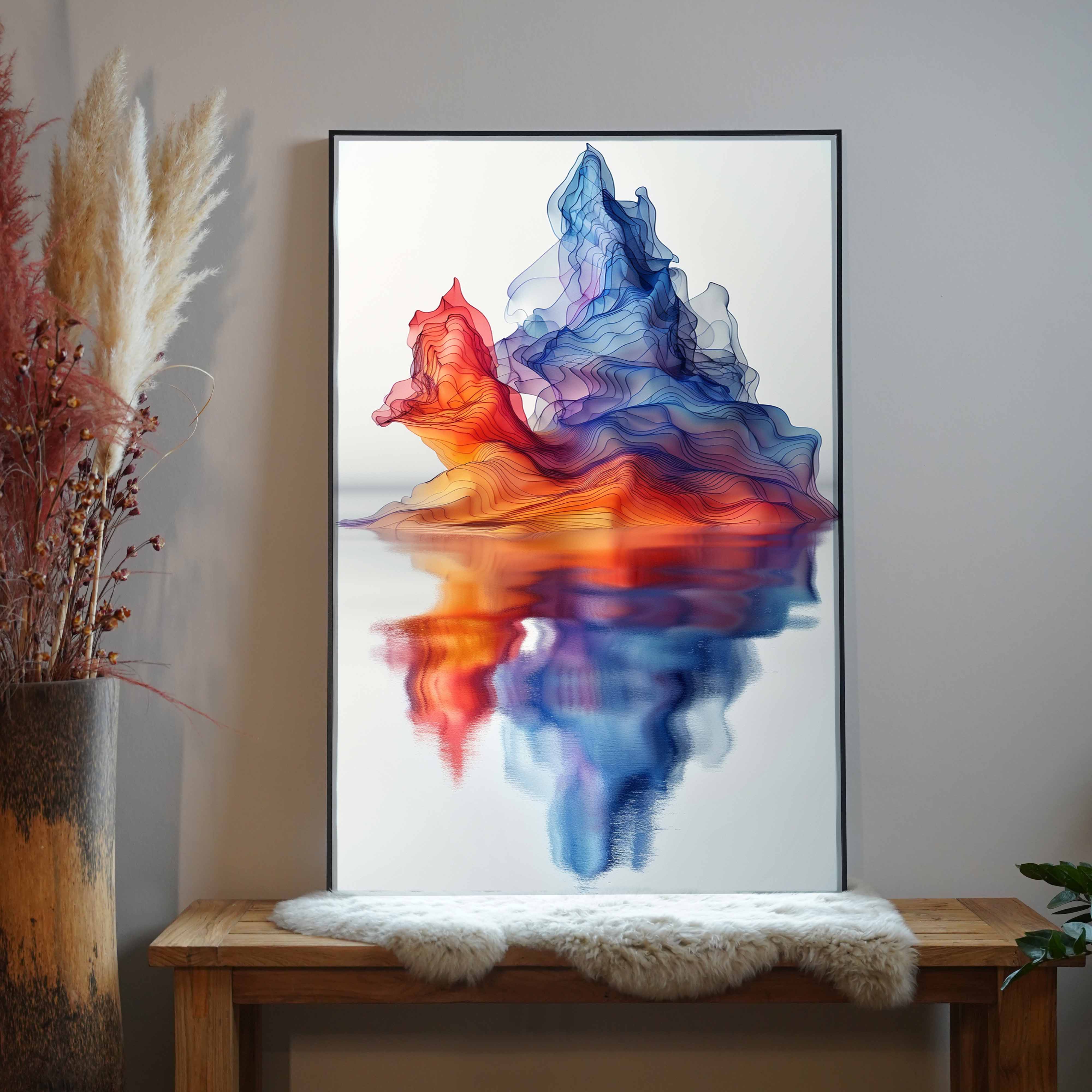 Bergsilhouette Futuristisch 2 | LED Bild