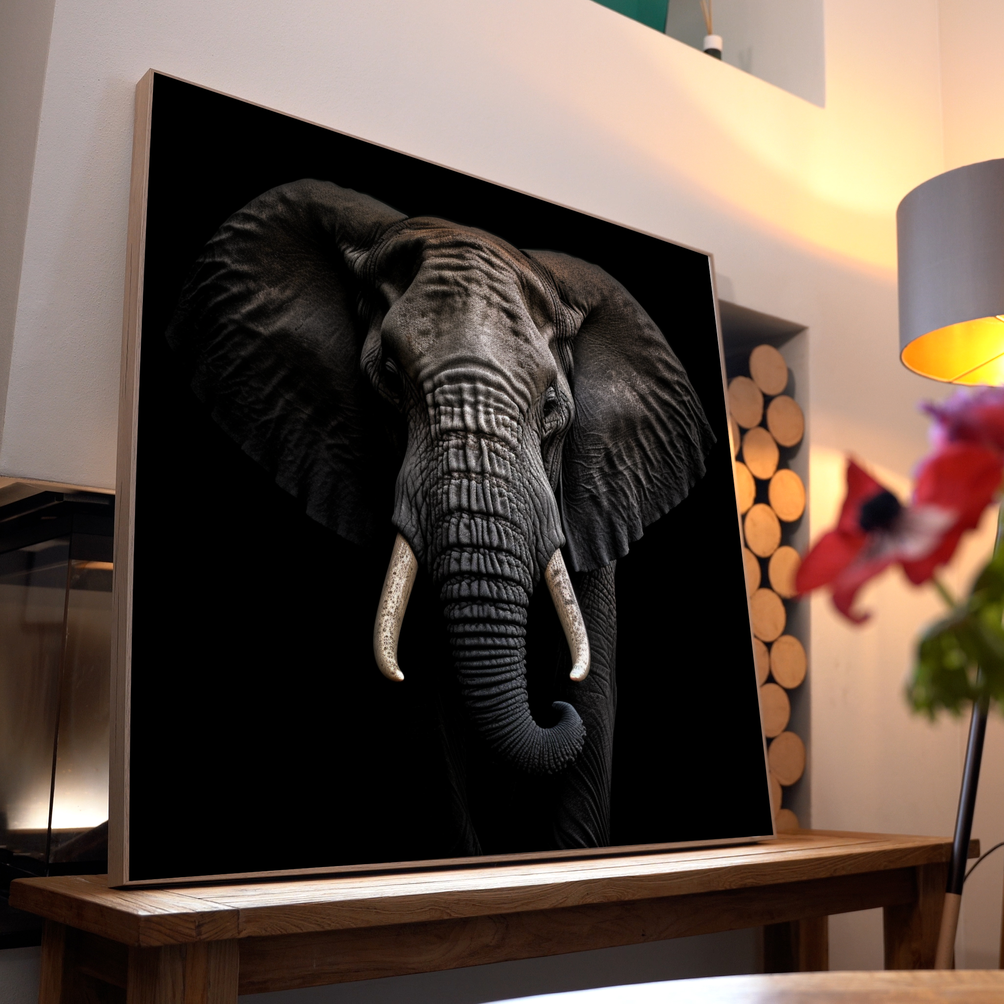 Elefant Portrait 1 | LED Bild