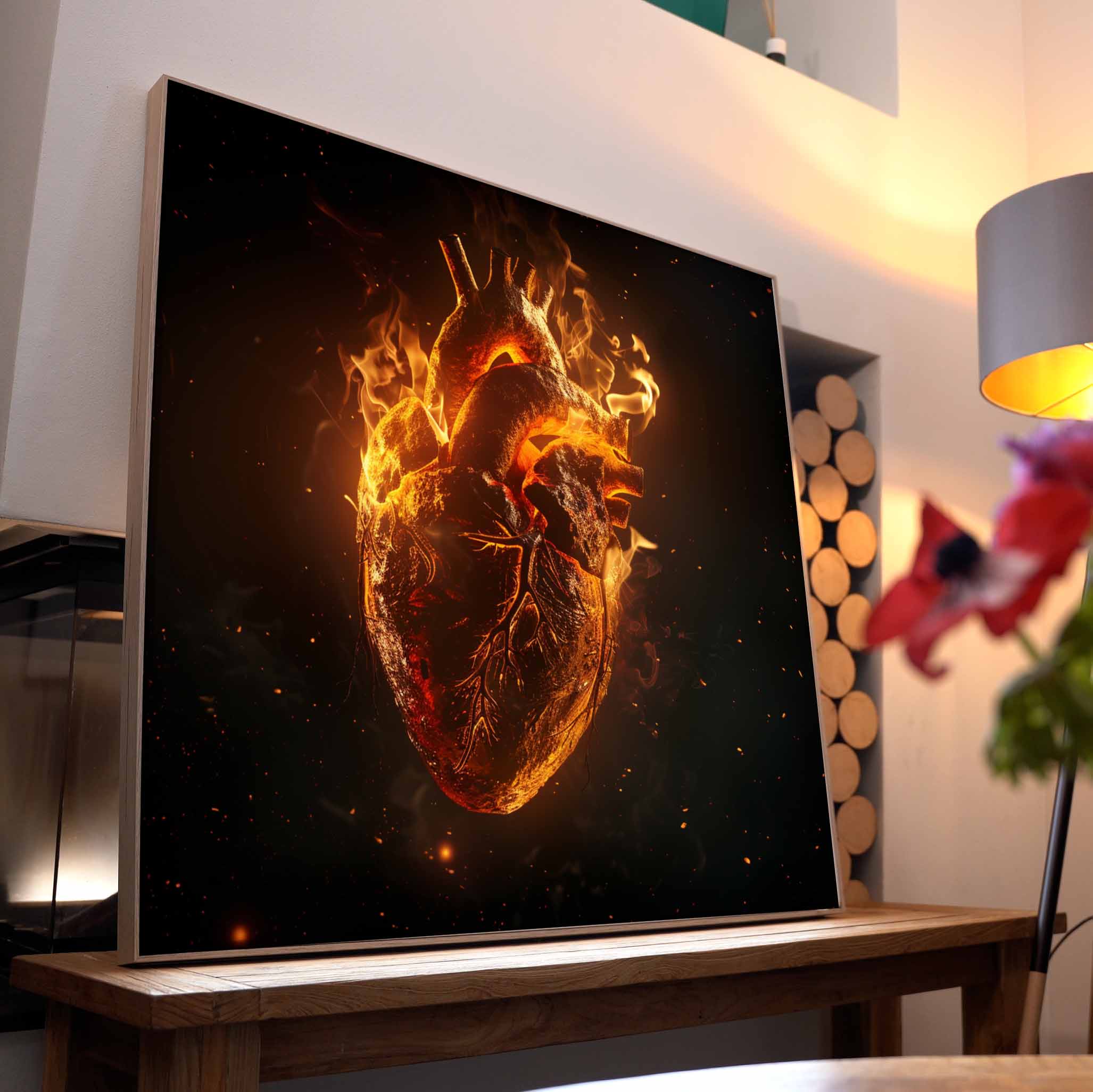 Brennendes Herz 1 | LED Bild