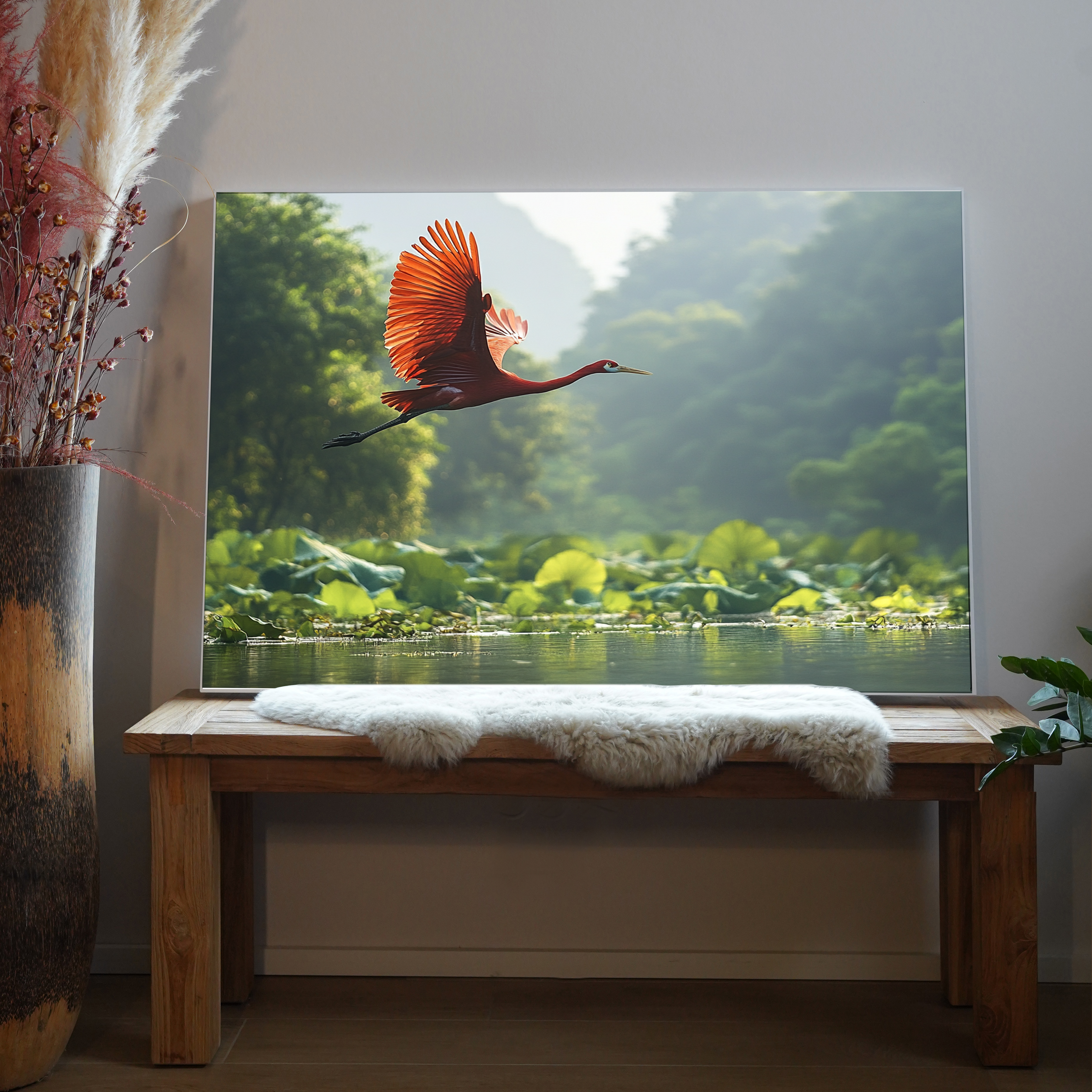 Fliegender Vogel Rot 2 | LED Bild