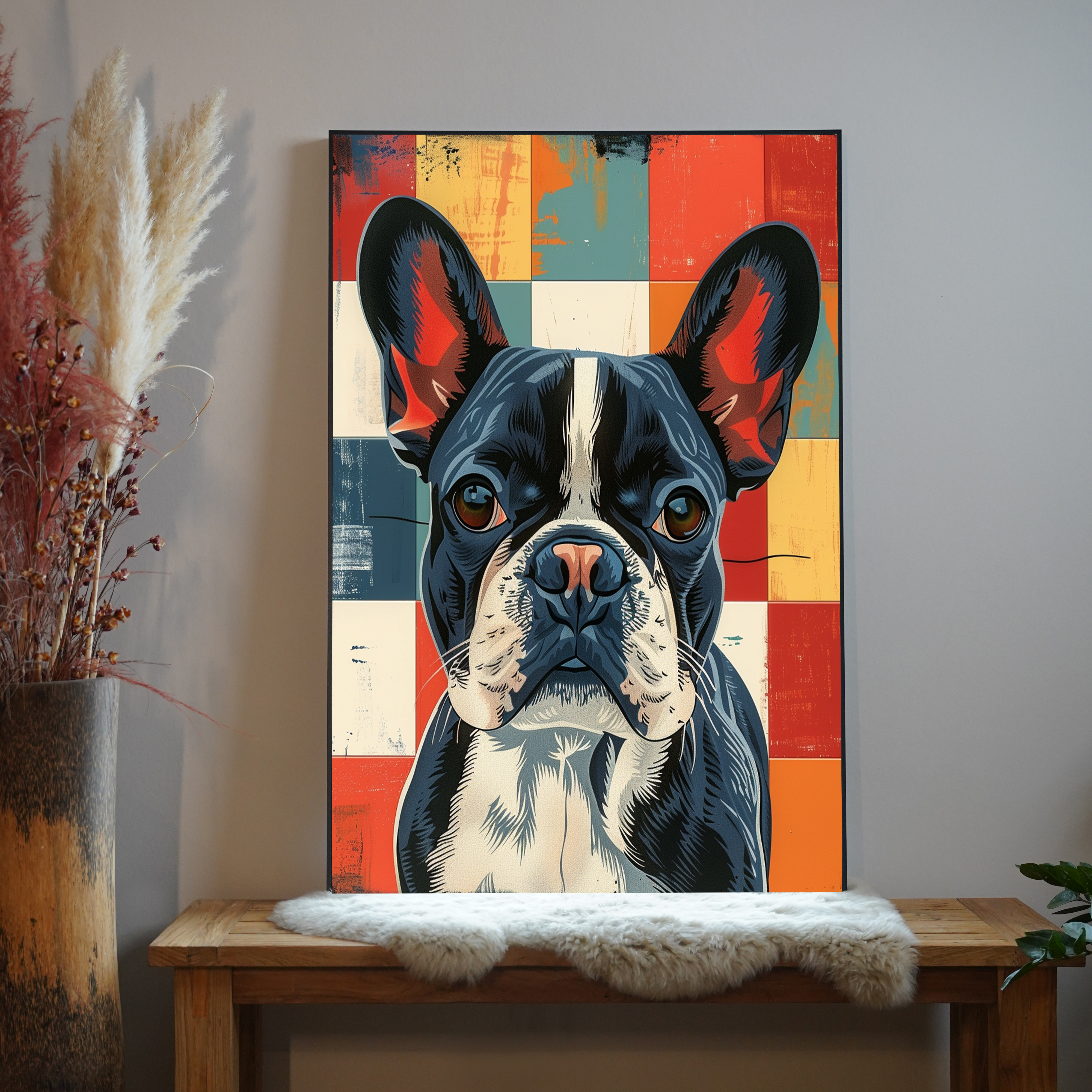 Bulldogge Illustriert | LED Bild