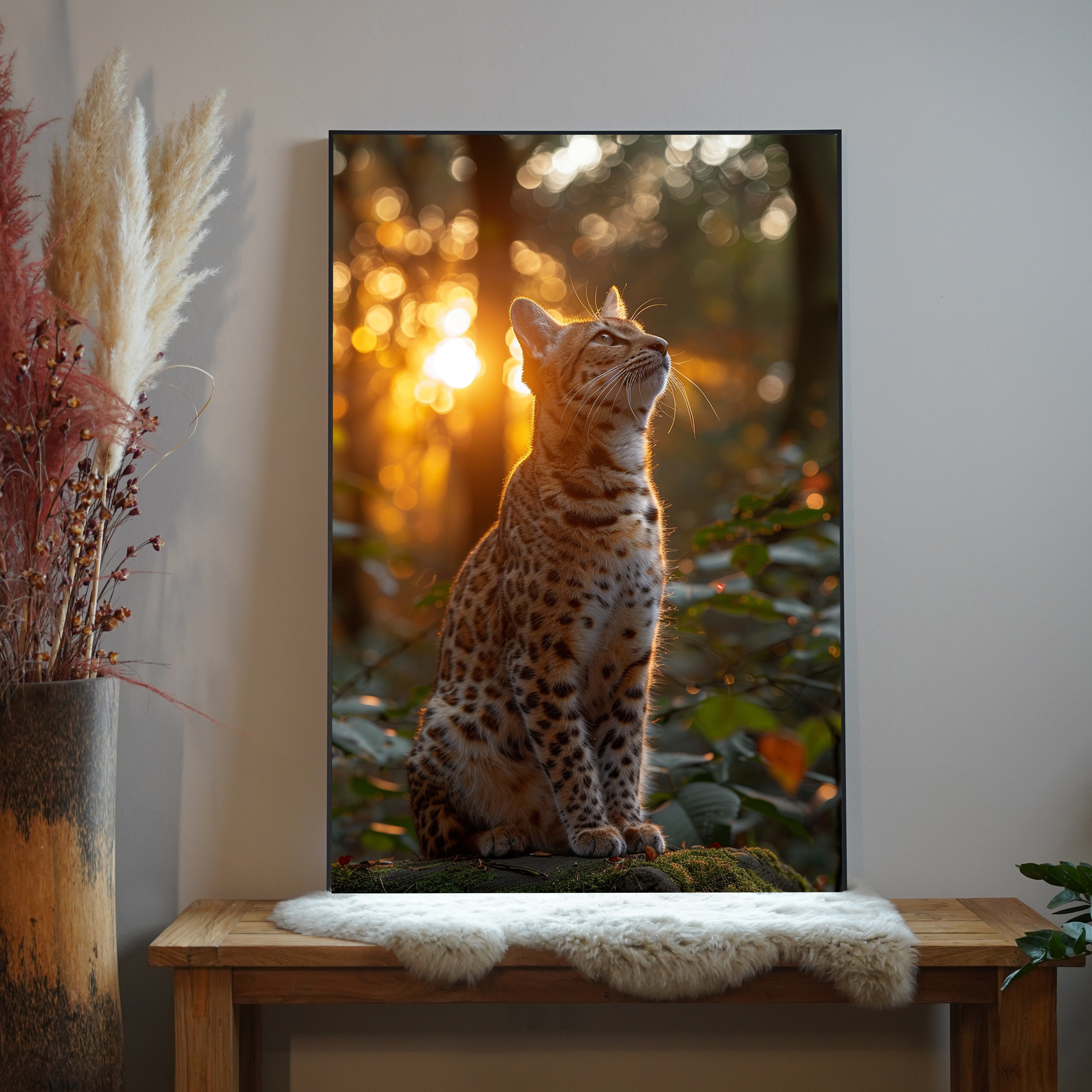 Luchs im Wald 1 |LED Bild