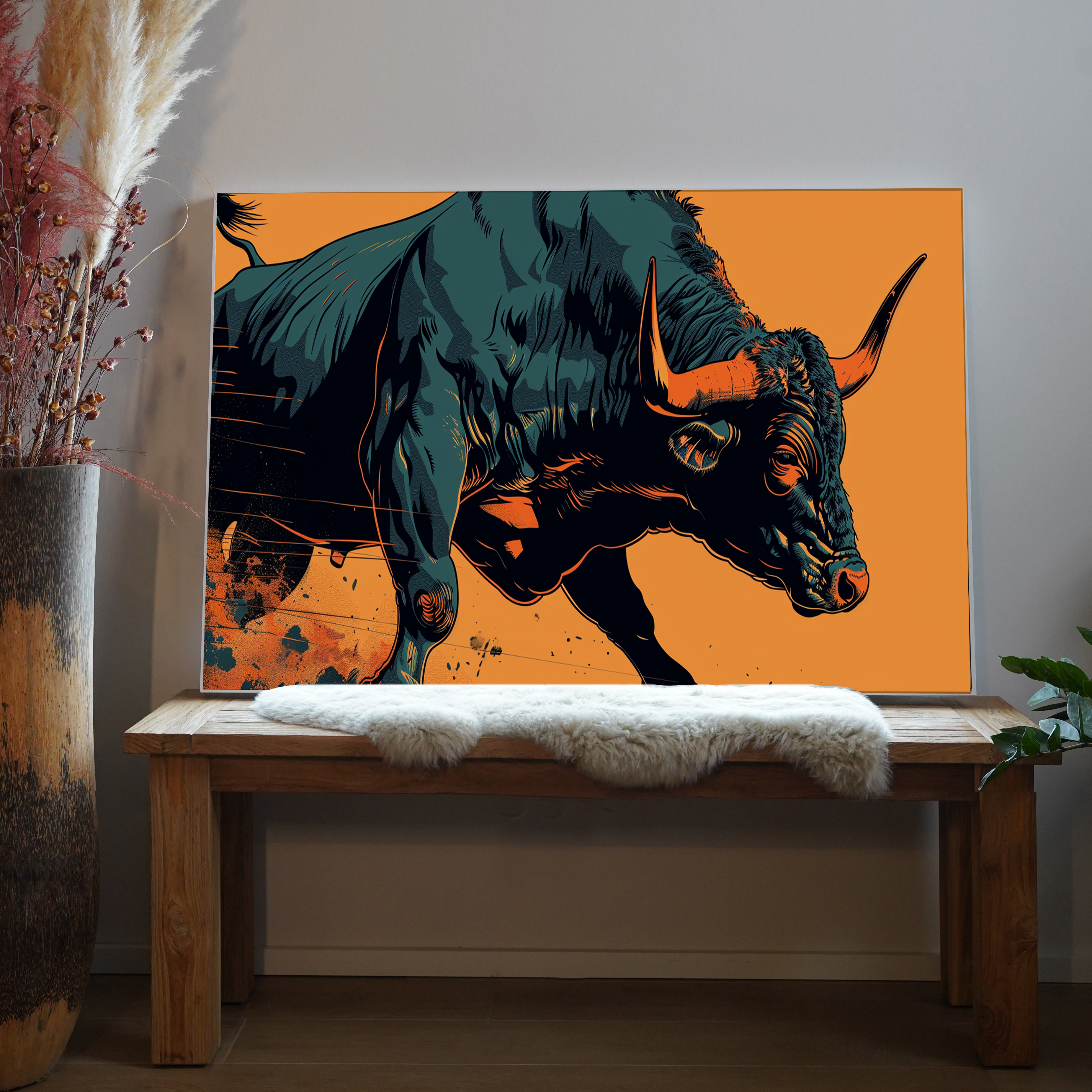 Stier Illustriert 2 | LED Bild