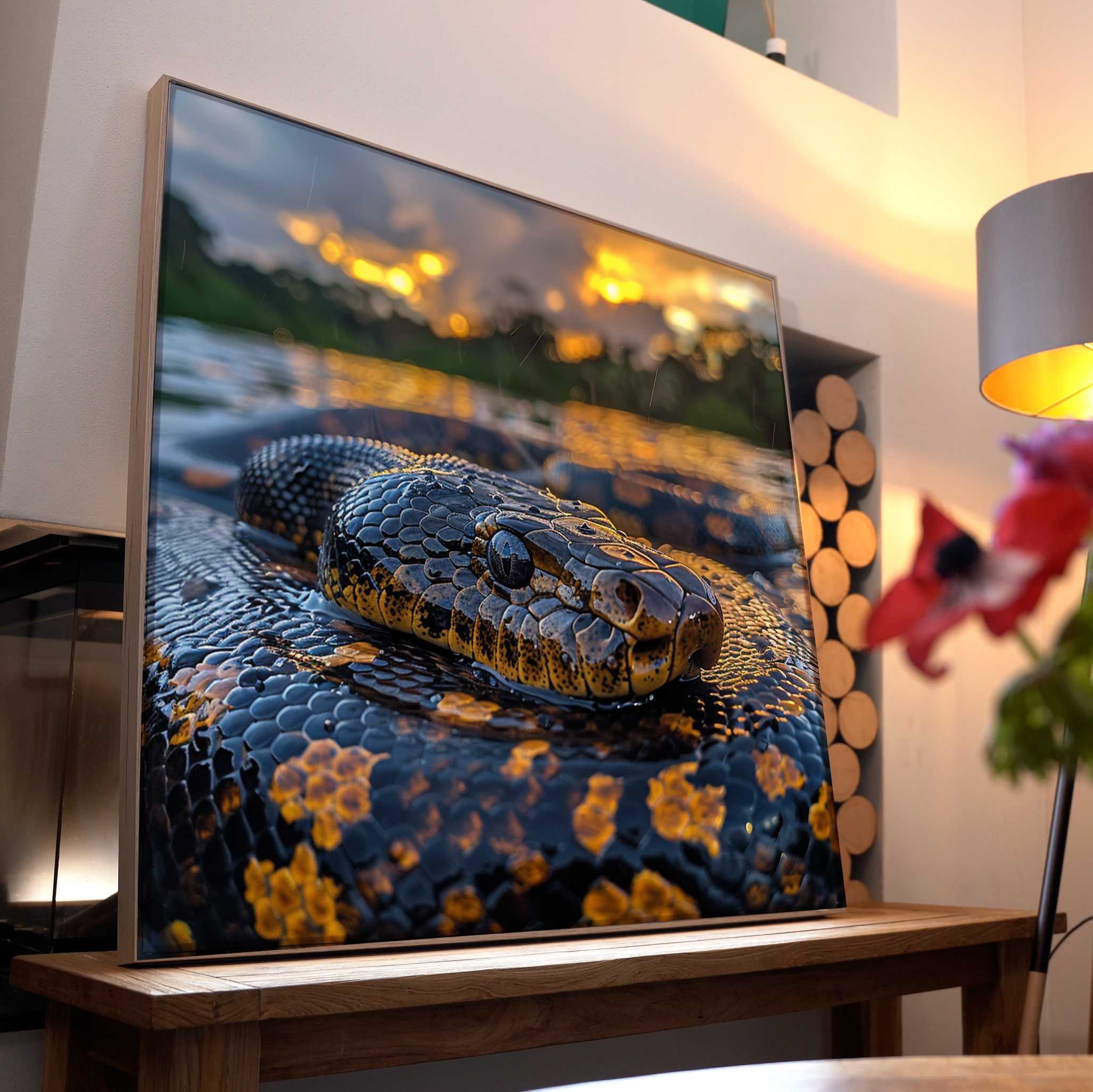 Schlange Portrait 3 | LED Bild