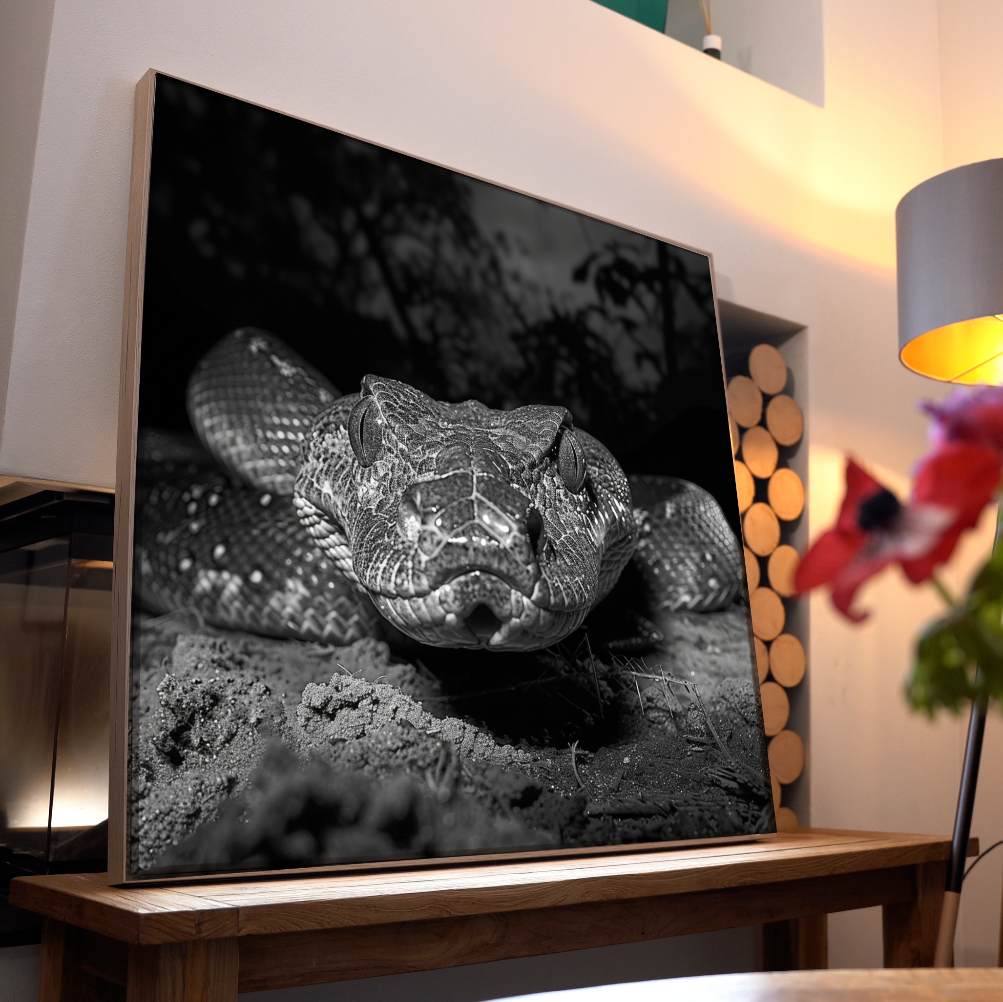 Schlange Portrait 9 | LED Bild