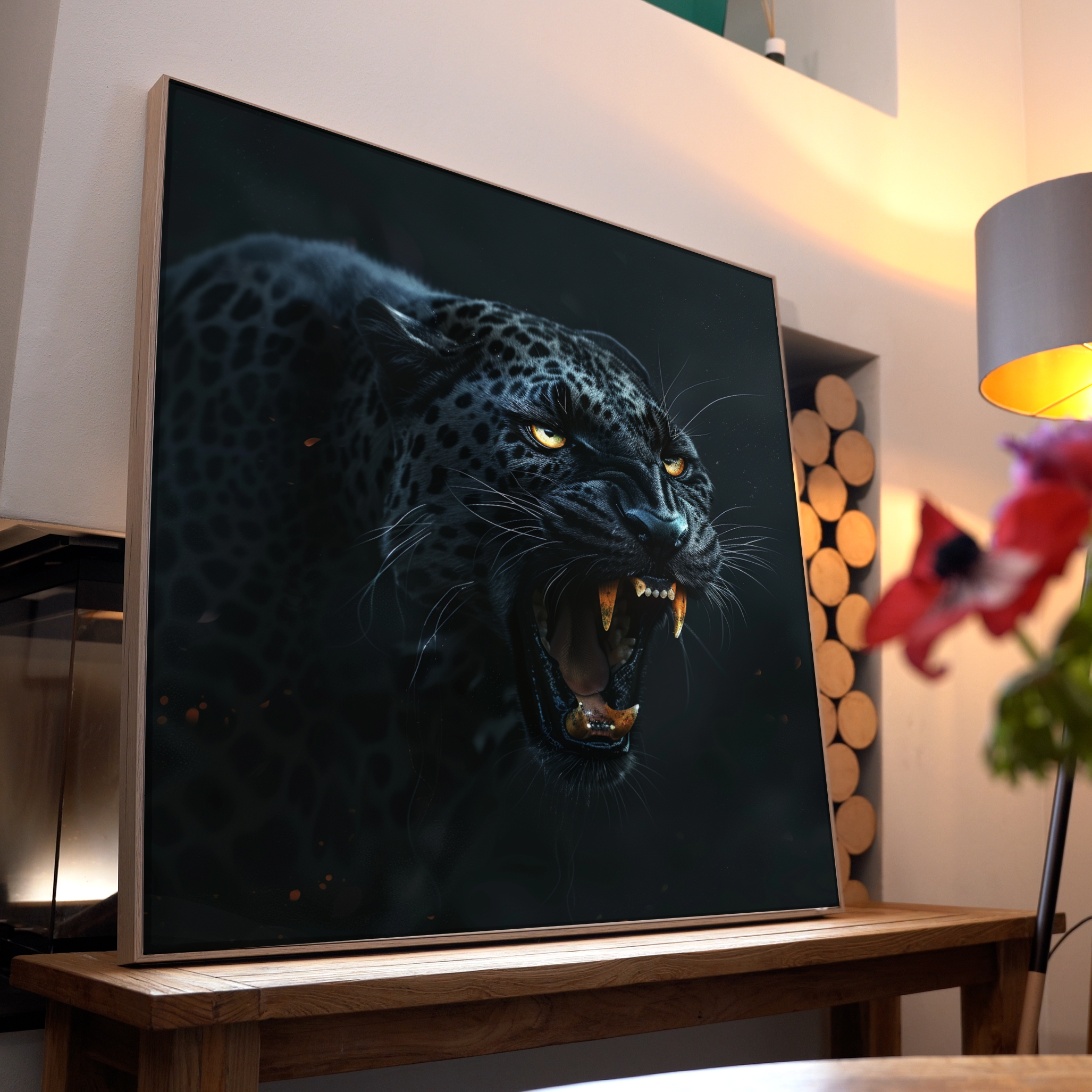 Schwarzer Jaguar | LED Bild