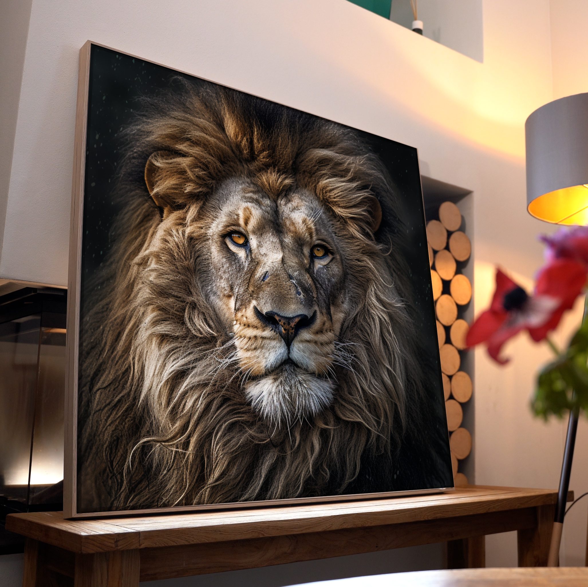 Löwe Portrait 2 | LED Bild