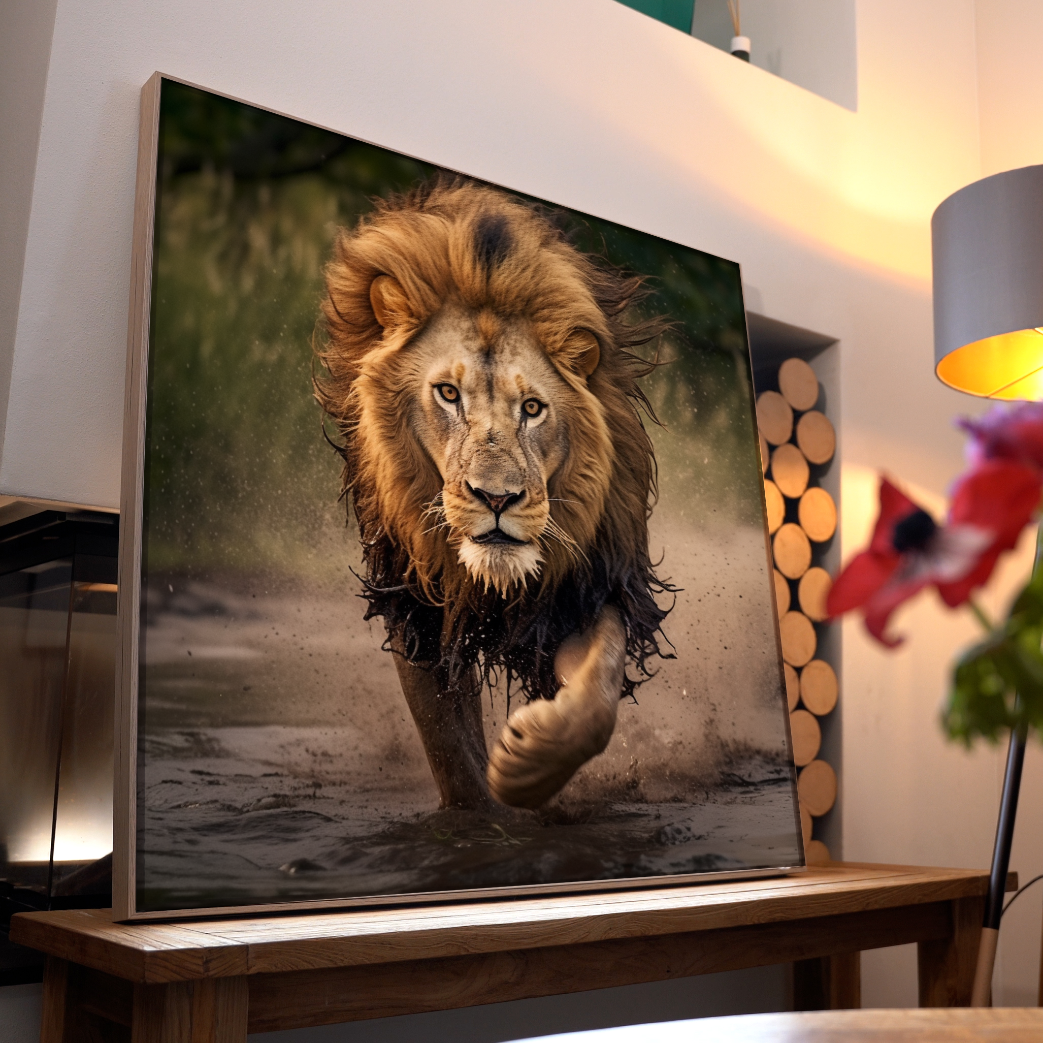 Löwe Fotografie 2 | LED Bild