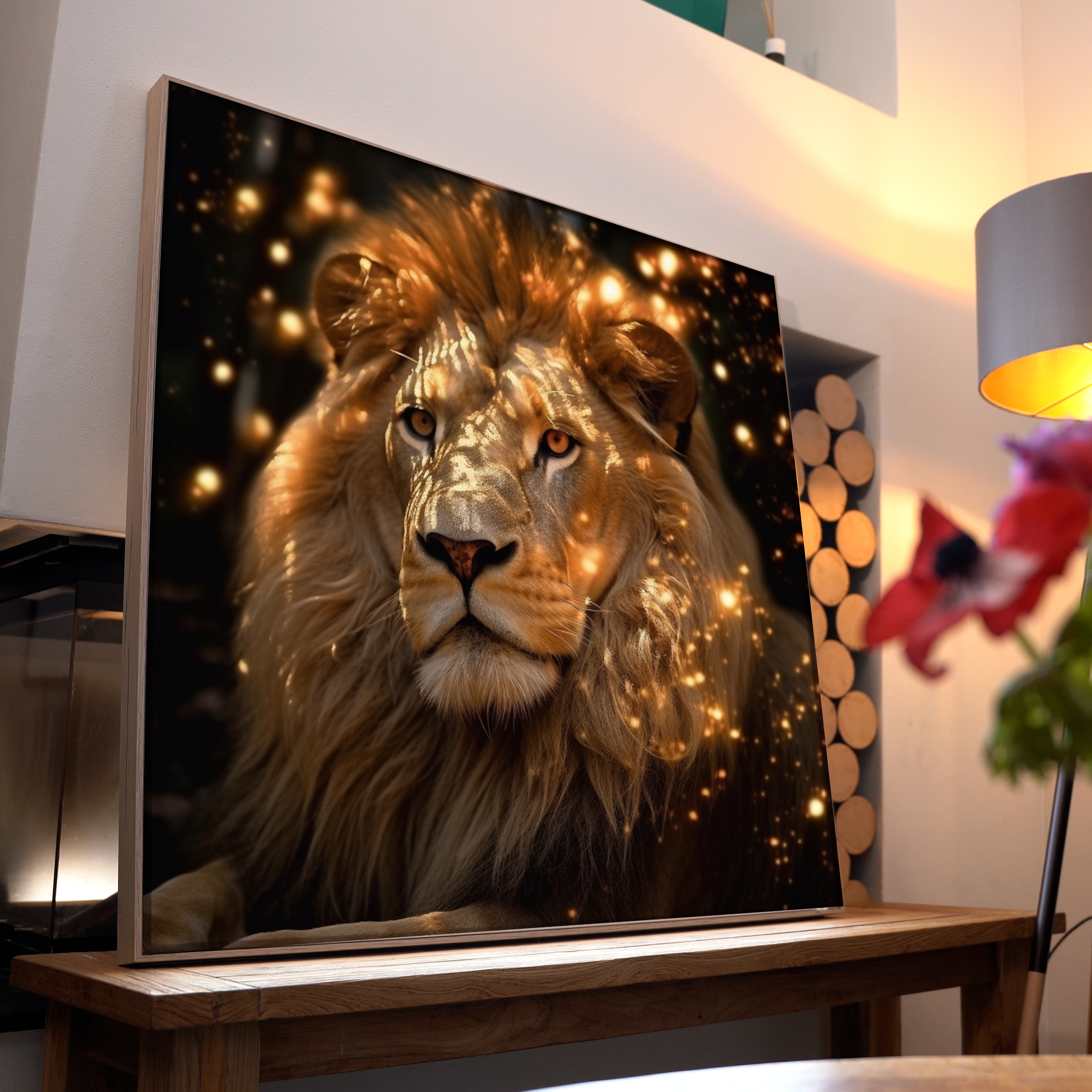 Löwe Portrait 4 | LED Bild