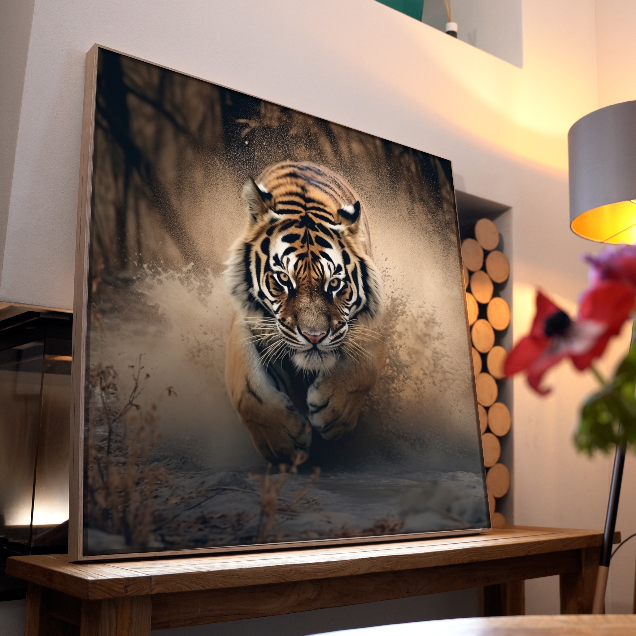 Tiger in Bewegung 3 | LED Bild