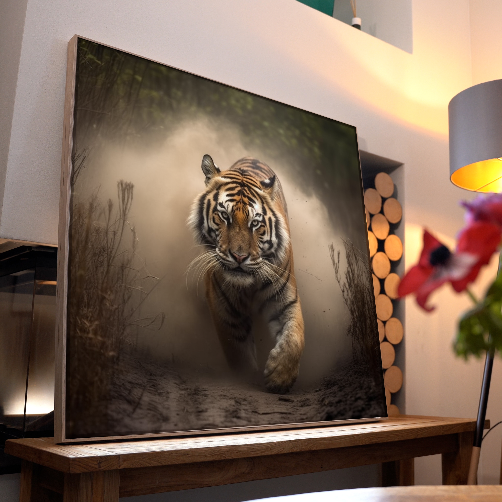 Tiger in Bewegung 4 | LED Bild