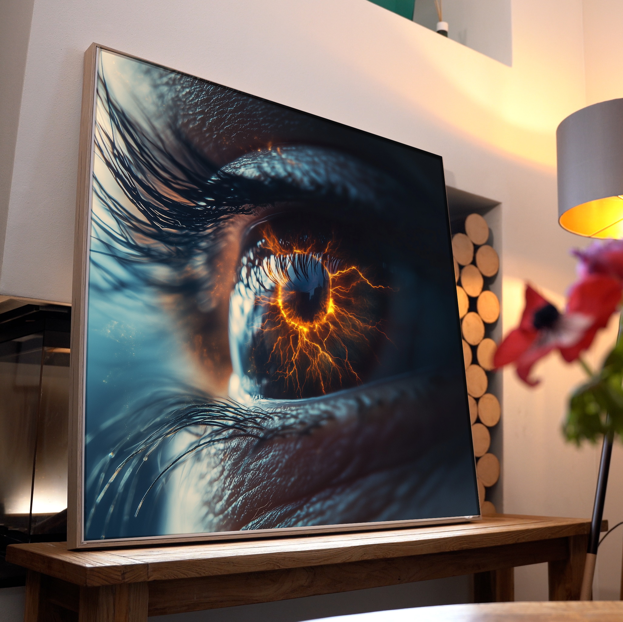 Pupille mit Blitzen | LED Bild