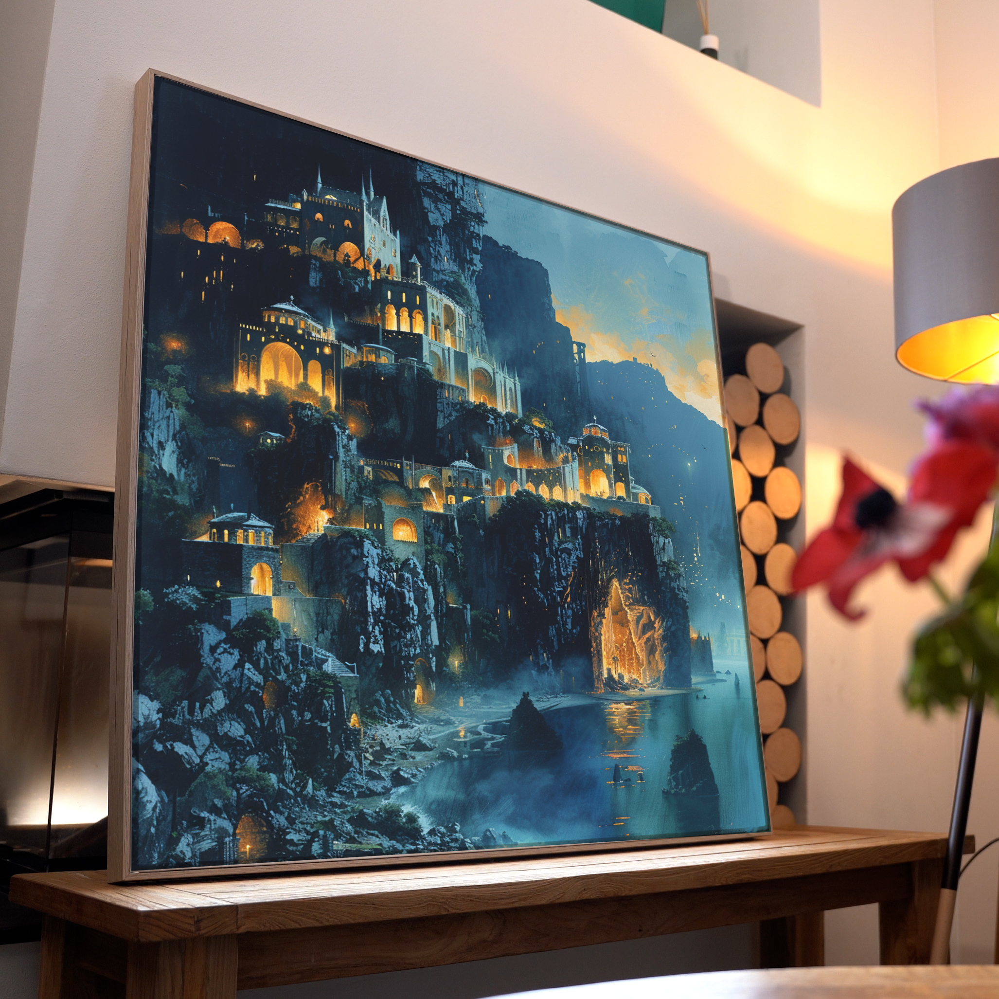 Düstere Burg auf Berg 2 | LED Bild