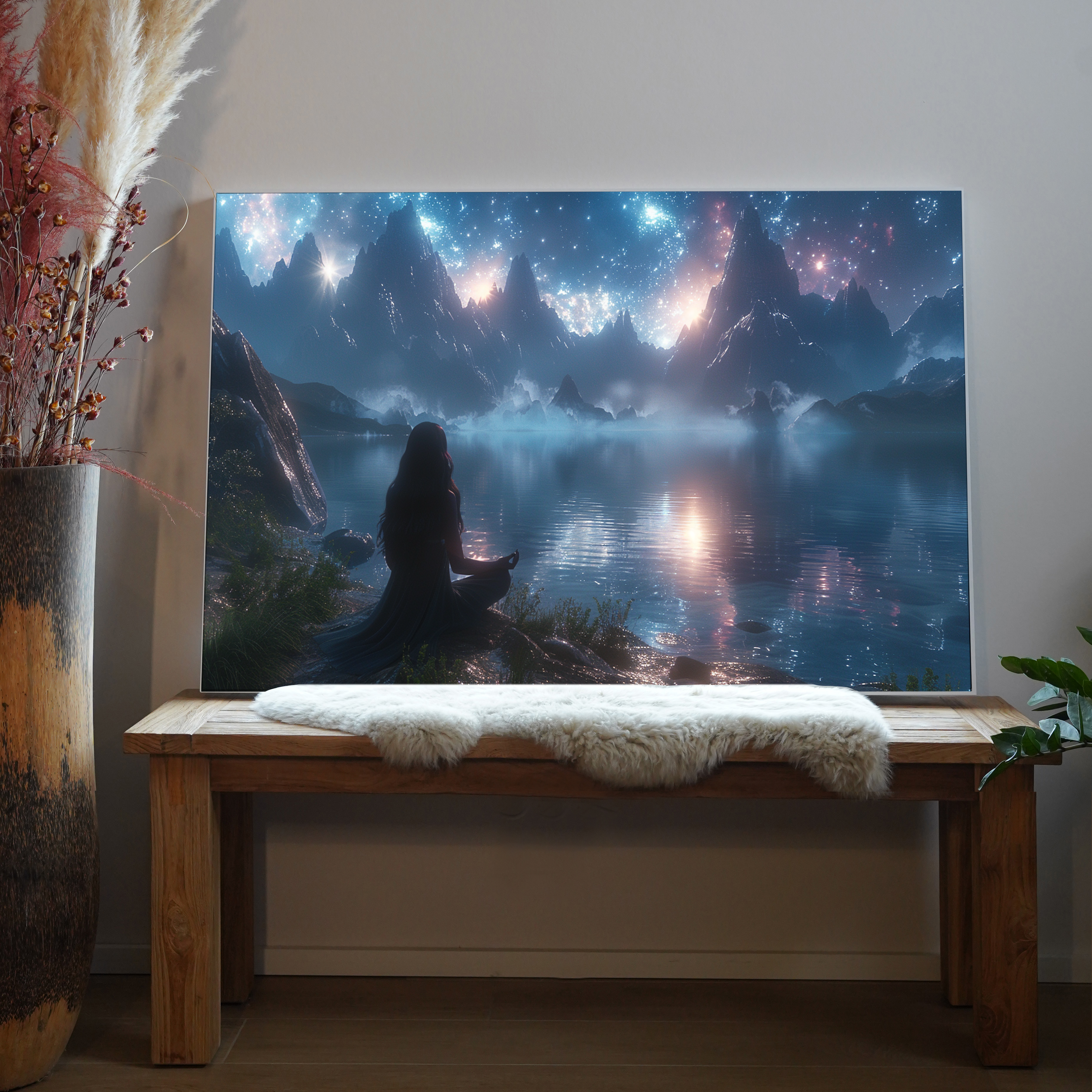 Meditation in Fantasielandschaft 1 | LED Bild