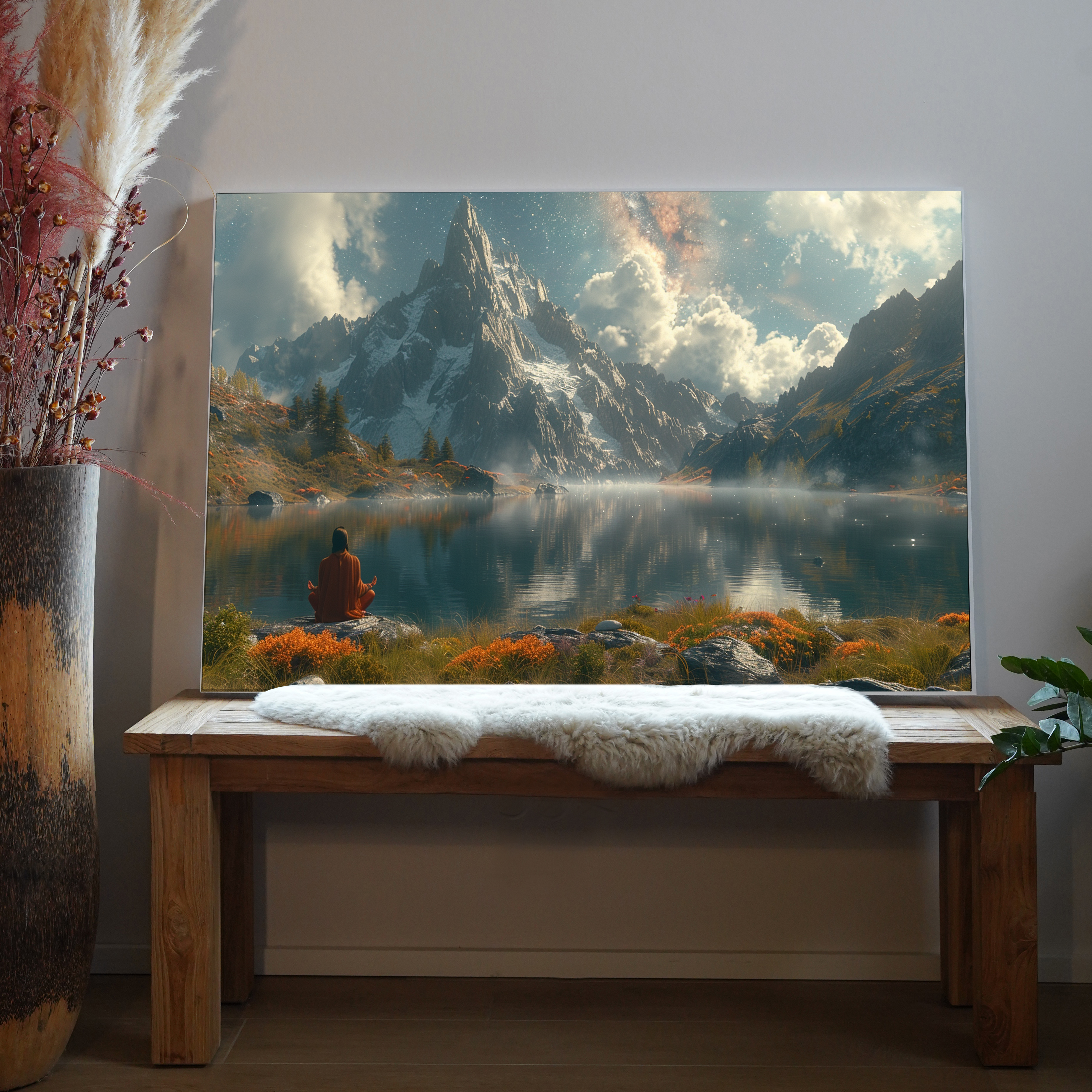 Meditation in Fantasielandschaft 4 | LED Bild