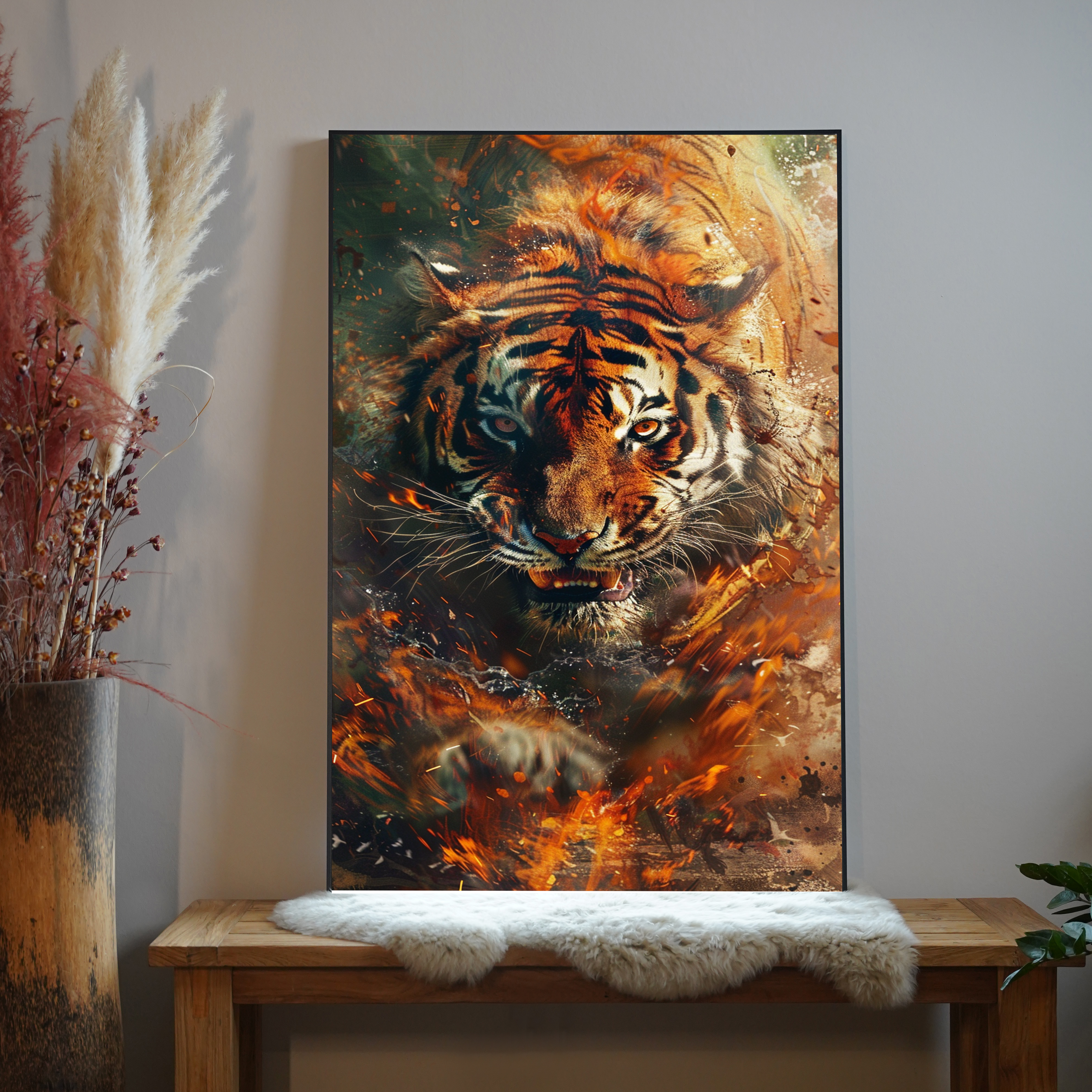 Feuer Tiger 1 | LED Bild