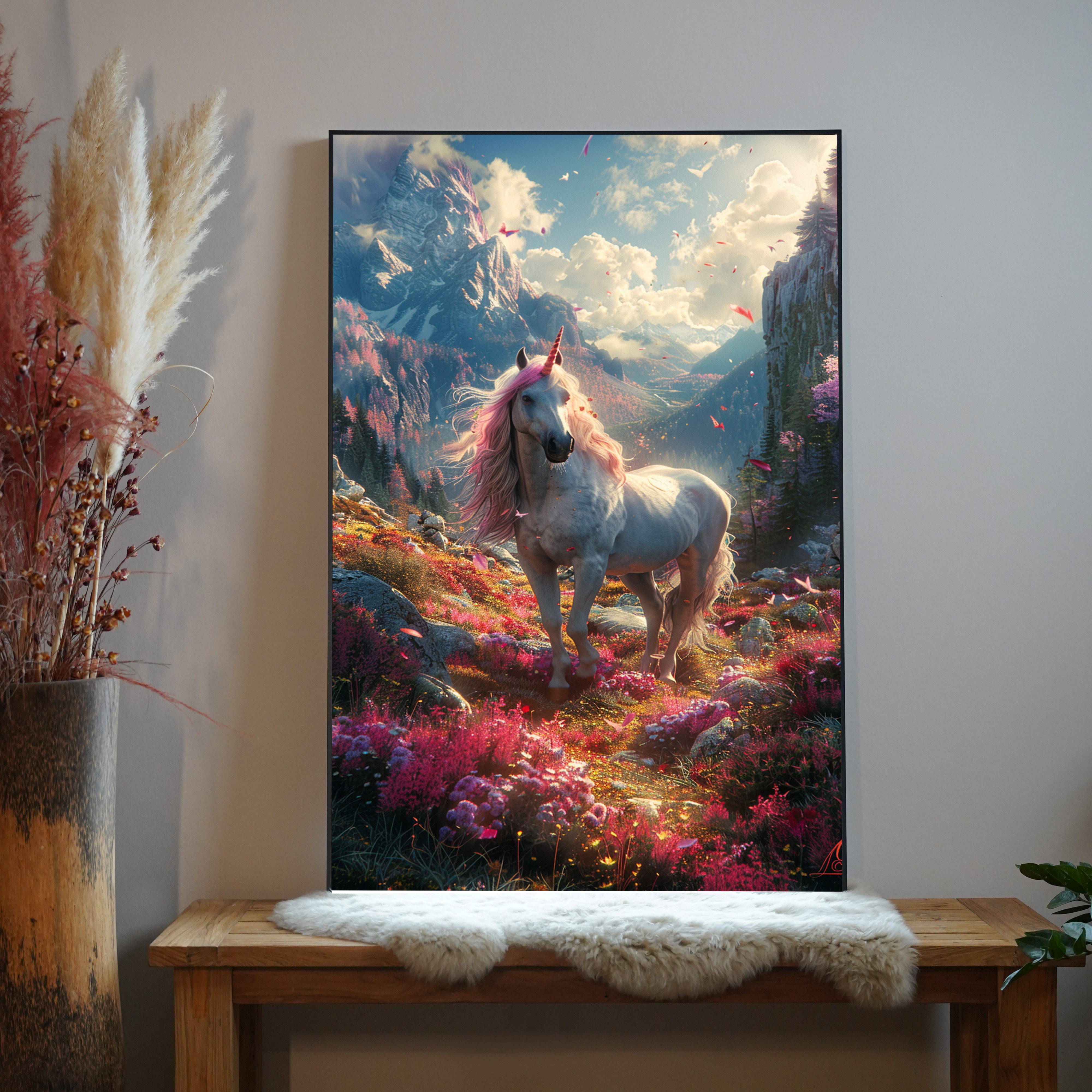 Einhorn Illustriert 3 | LED Bild