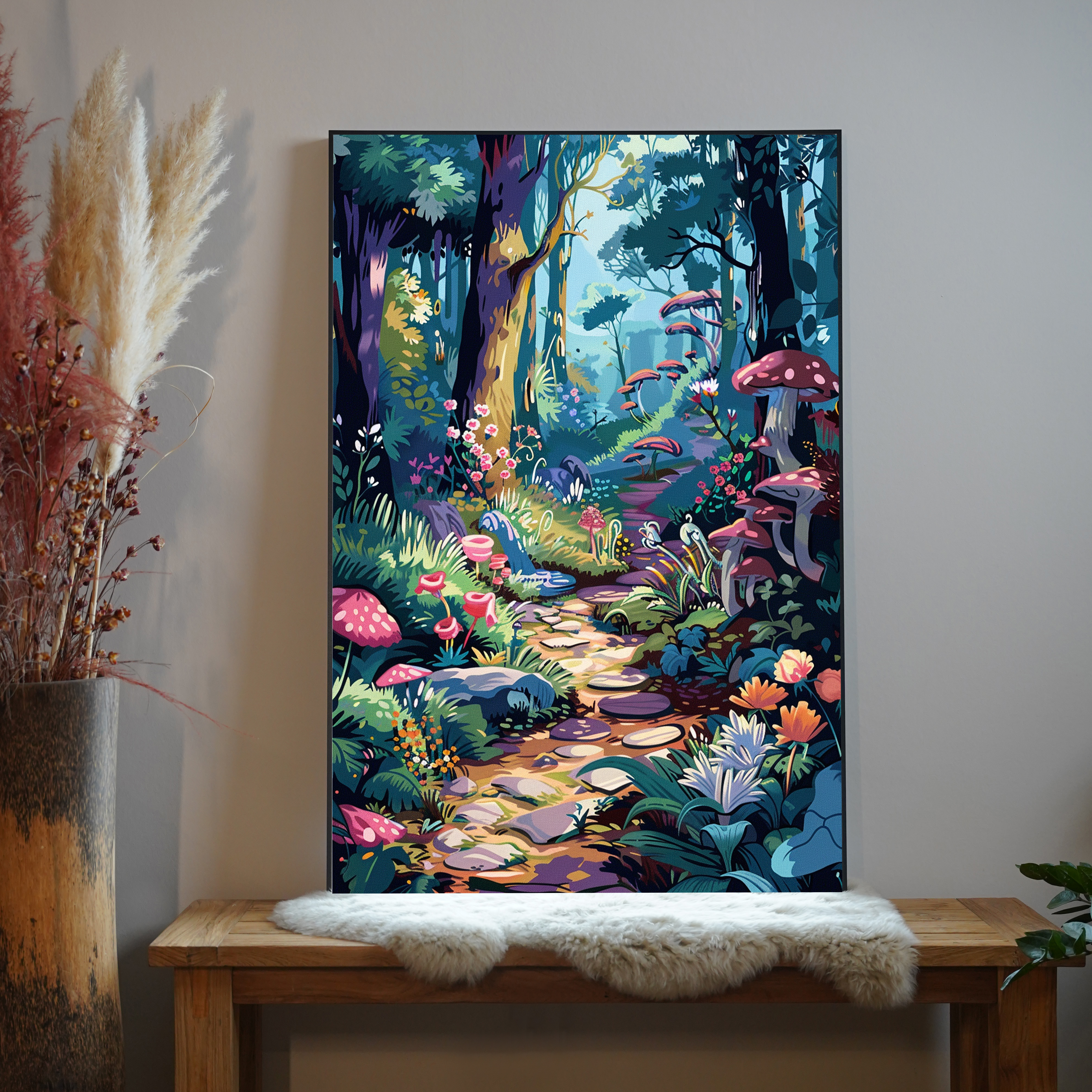 Pilzwald Fantasie | LED Bild