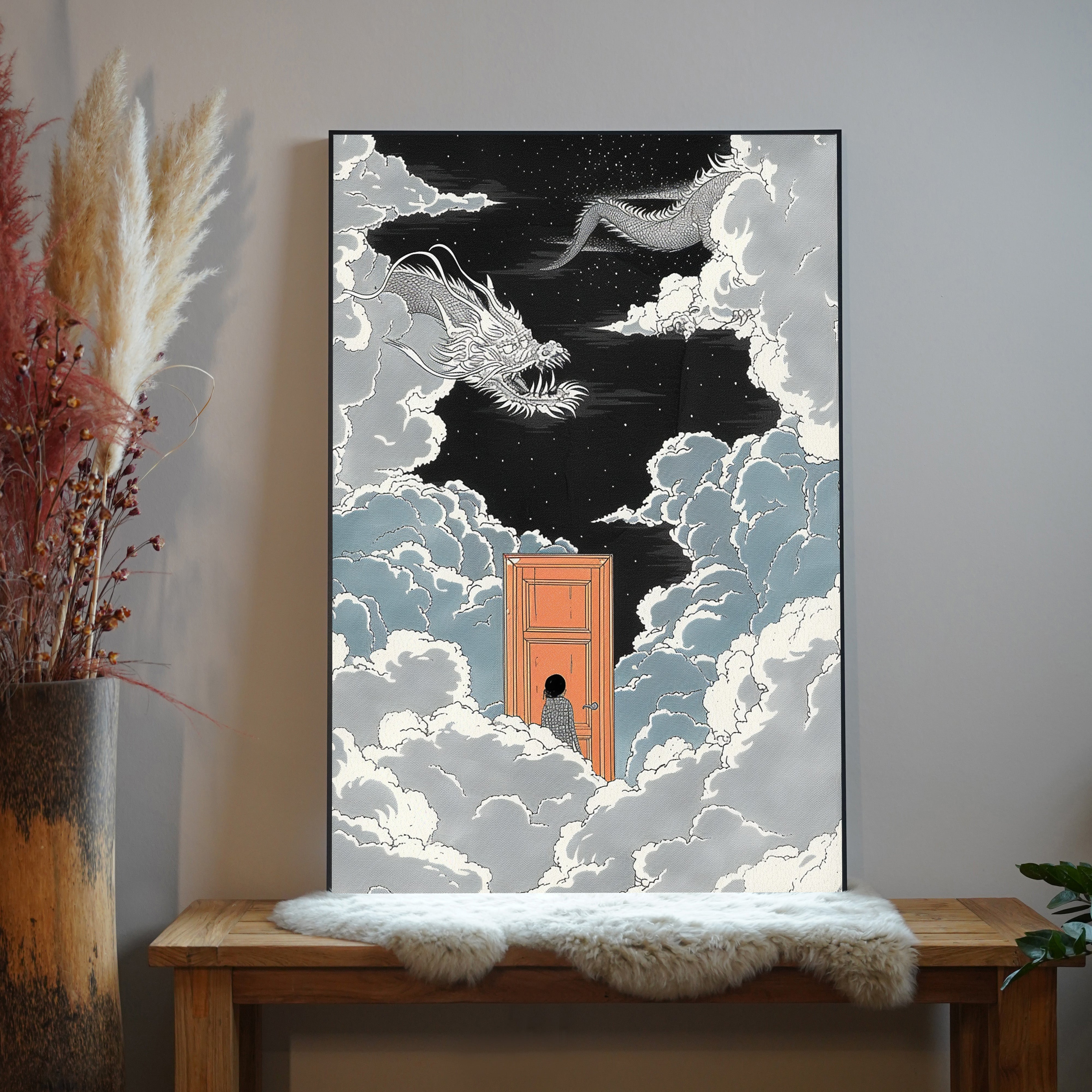 Wolkentür Illustration 2 | LED Bild