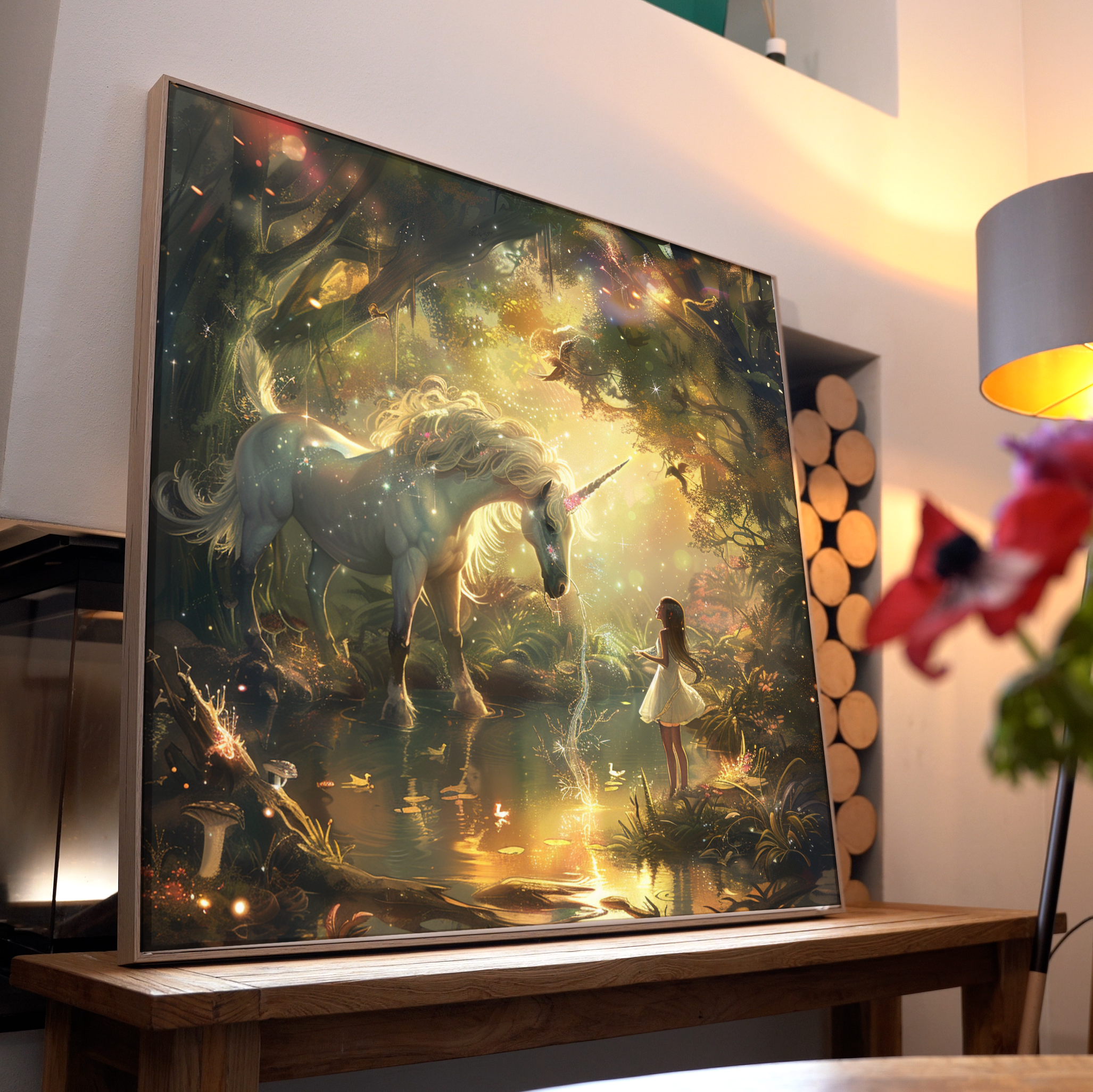 Einhorn Begegnung | LED Bild