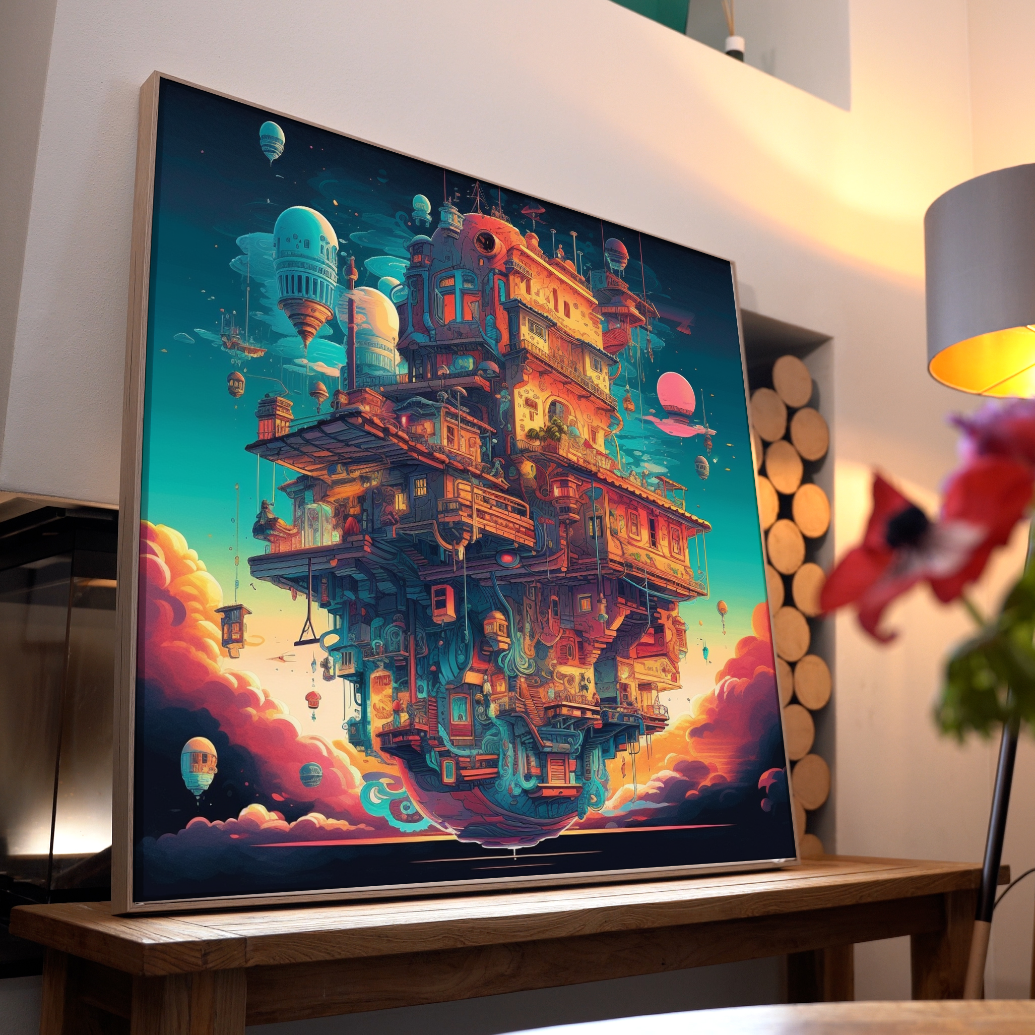 Steampunk Stadt Abstrakt | LED Bild