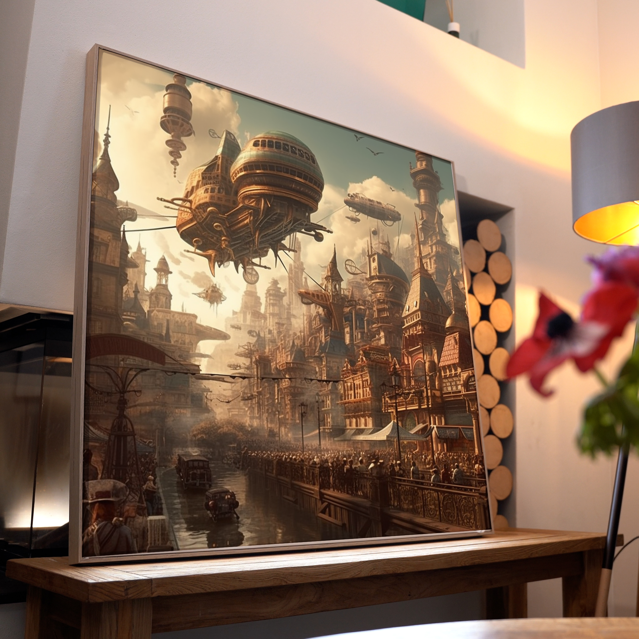 Steampunk Stadt 1 | LED Bild